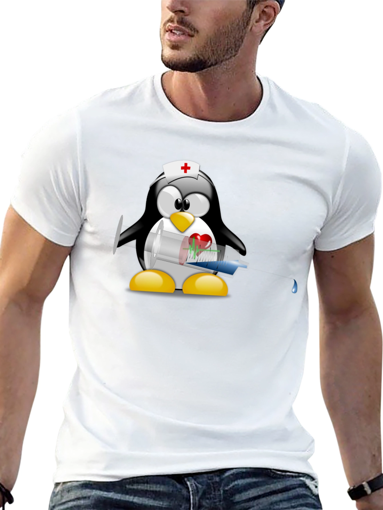 Nurse Penguin T-Shirt - Funny Doctor Tee