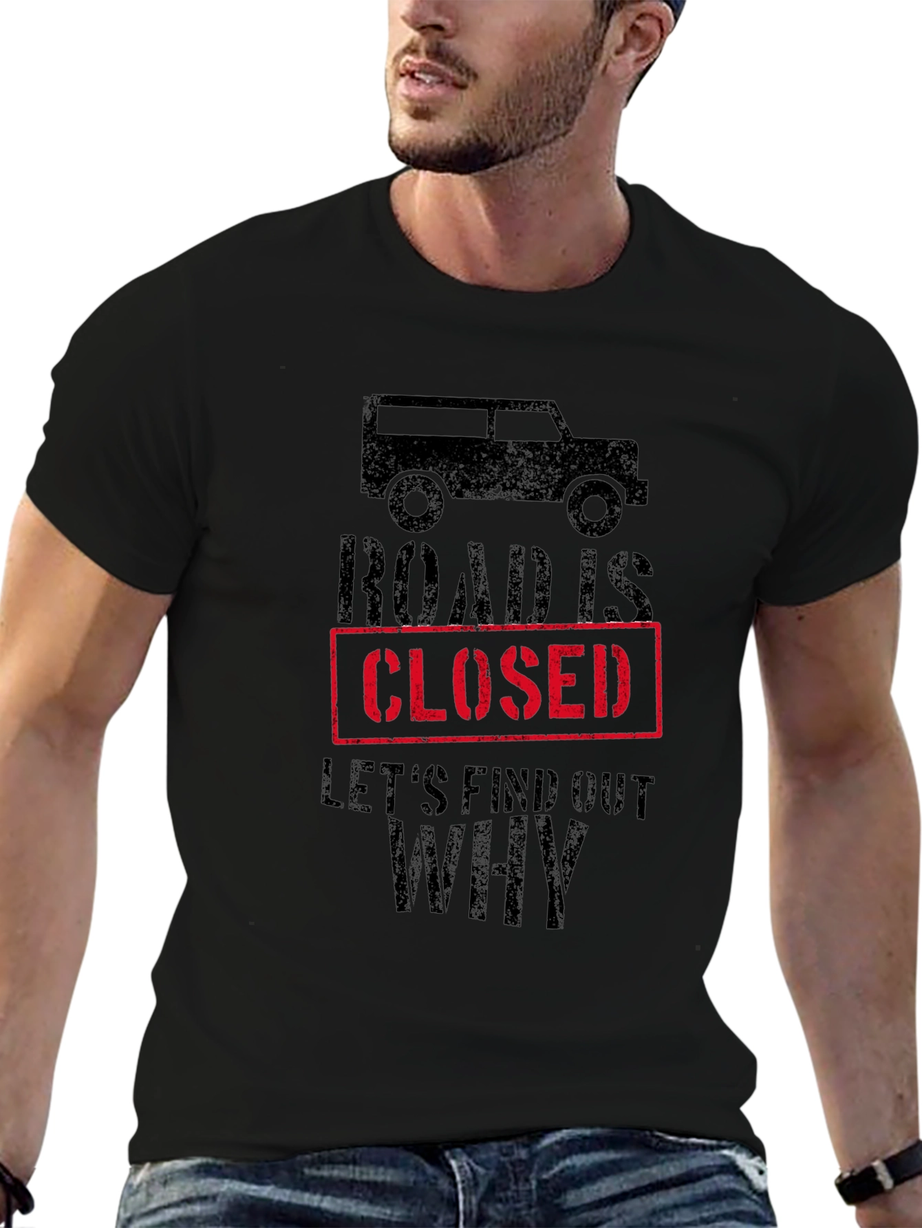 Road Closed Graphic Tee - Off-Road Adventure Shirt