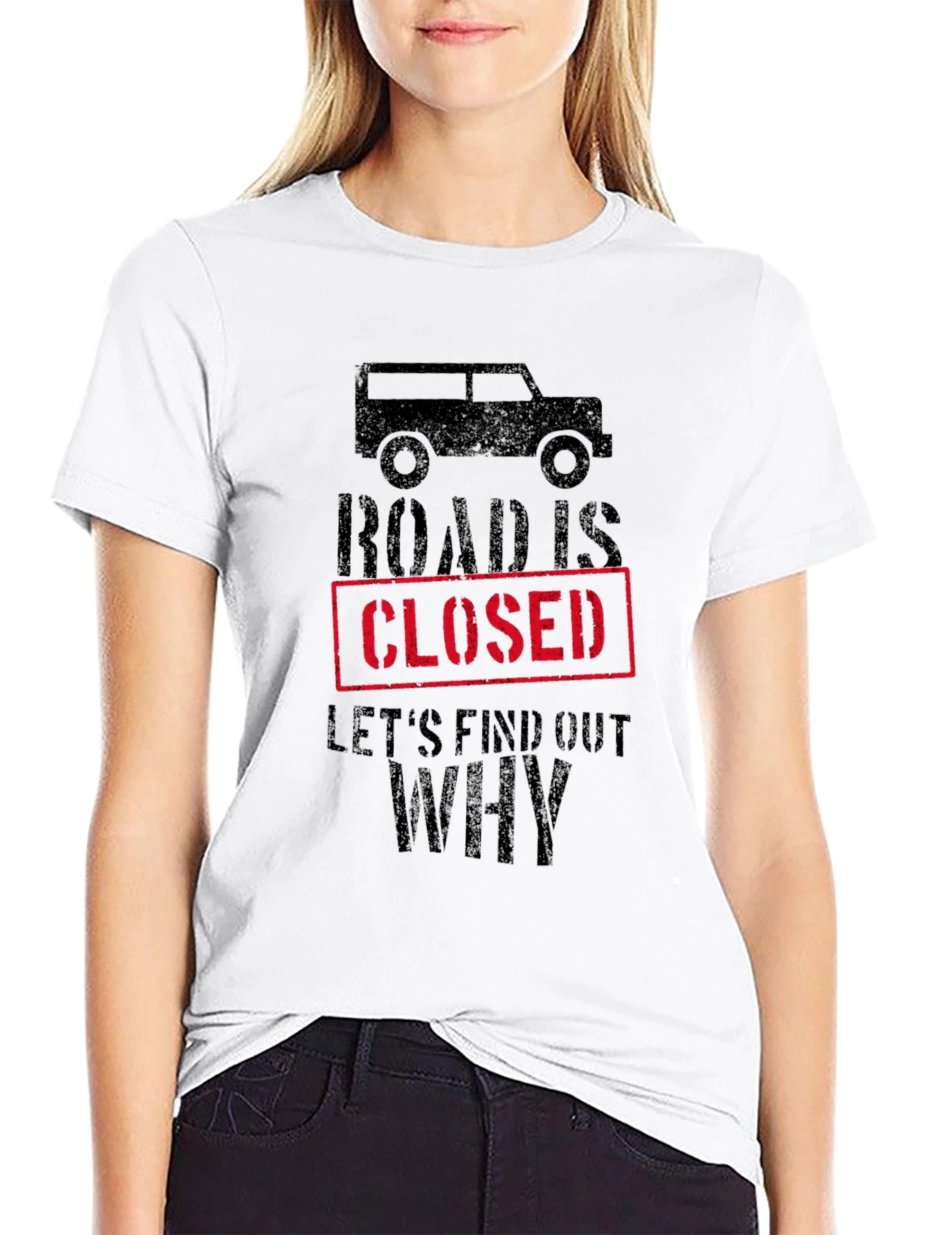 Road Closed Graphic Tee - Off-Road Adventure Shirt