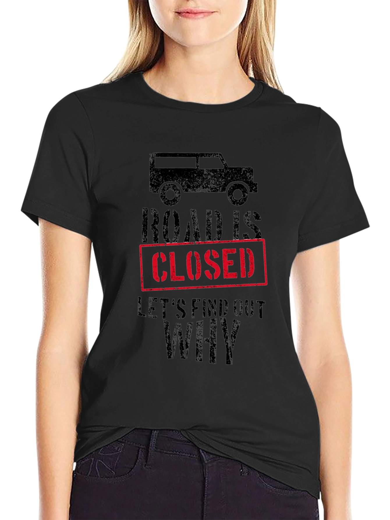 Road Closed Graphic Tee - Off-Road Adventure Shirt