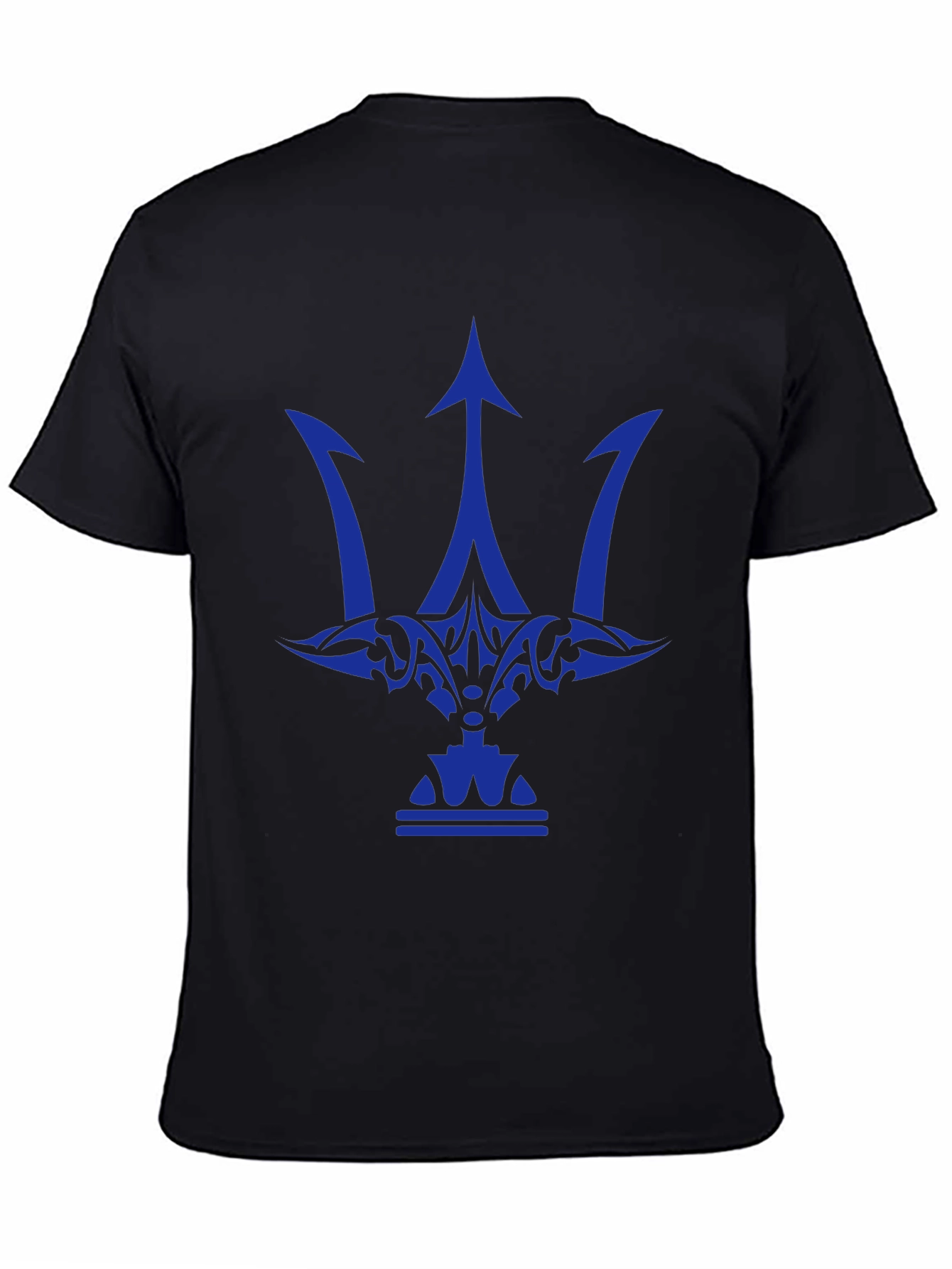 Mens Graphic Tee - Blue Trident Design