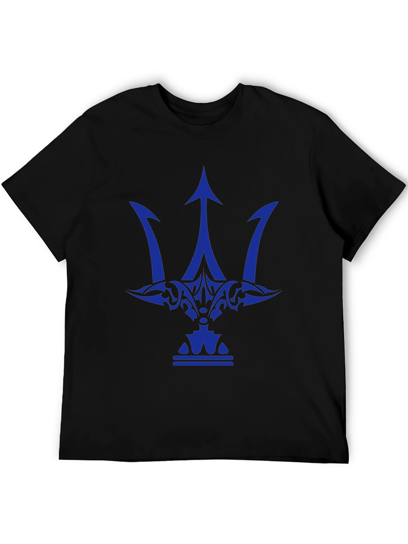 Mens Graphic Tee - Blue Trident Design