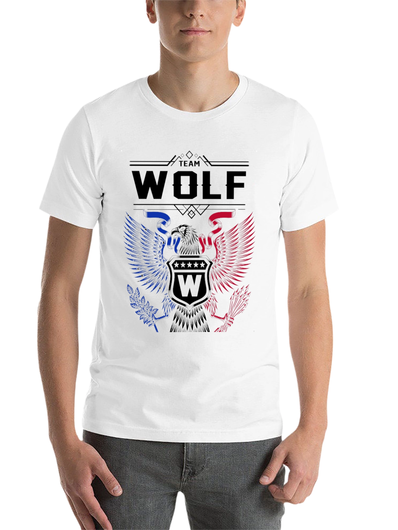 Team Wolf Eagle Graphic Print Tee