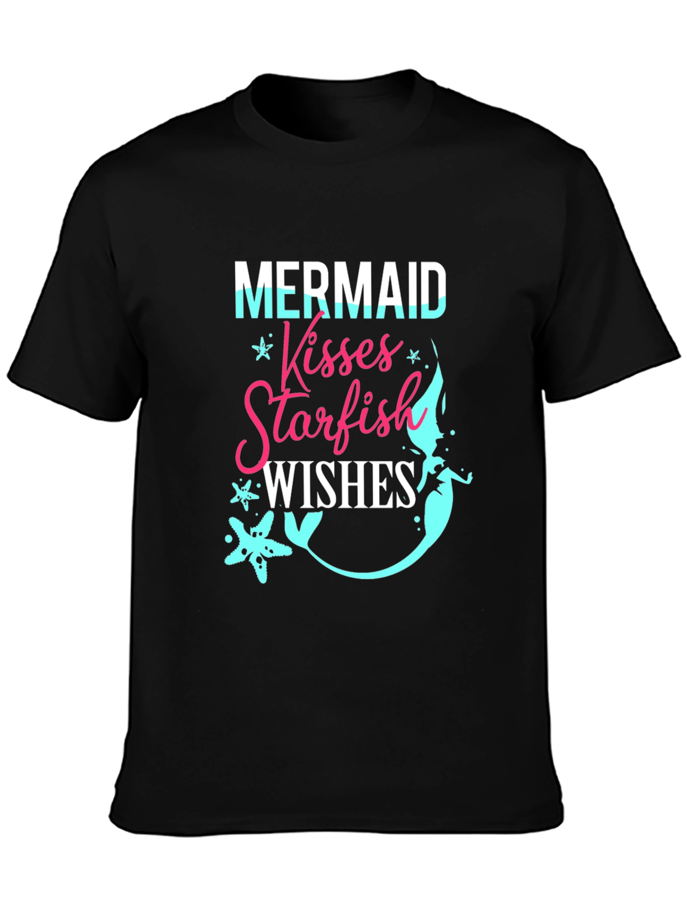 Mermaid Kisses Starfish Wishes Graphic T-Shirt