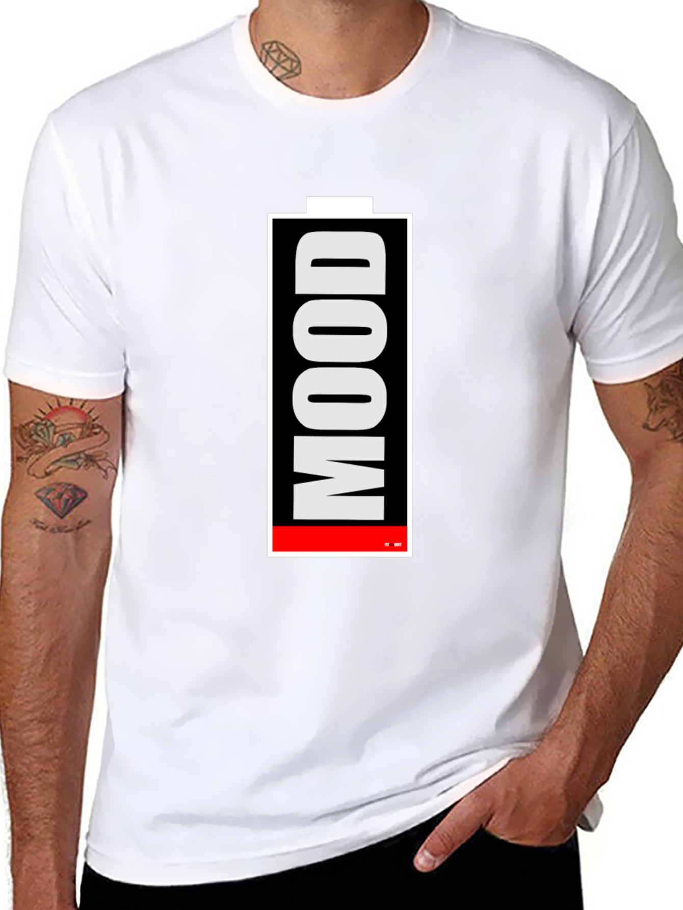 Mood Battery Graphic Tee - Black Short Sleeve