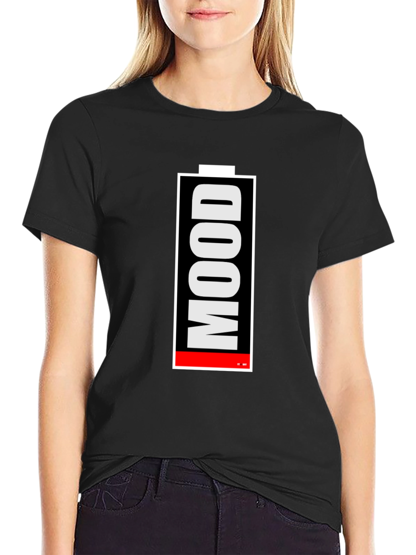 Mood Battery Graphic Tee - Black Short Sleeve