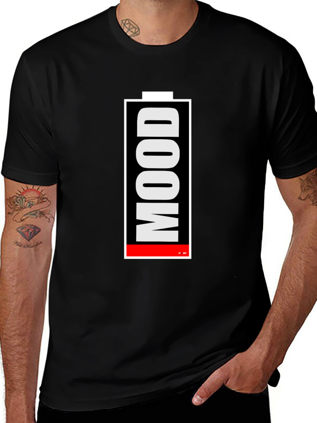 Mood Battery Graphic Tee - Black Short Sleeve