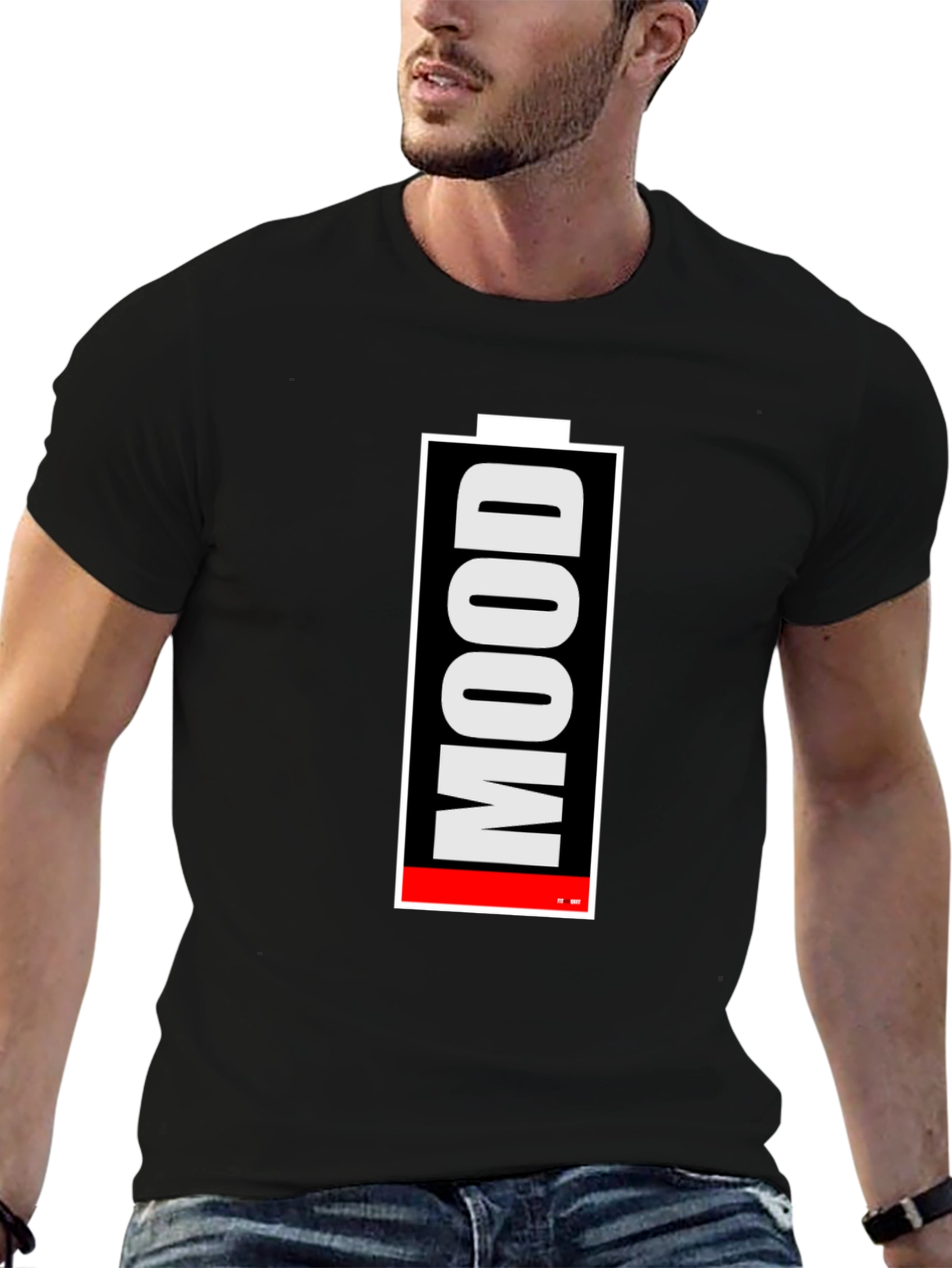 Mood Battery Graphic Tee - Black Short Sleeve