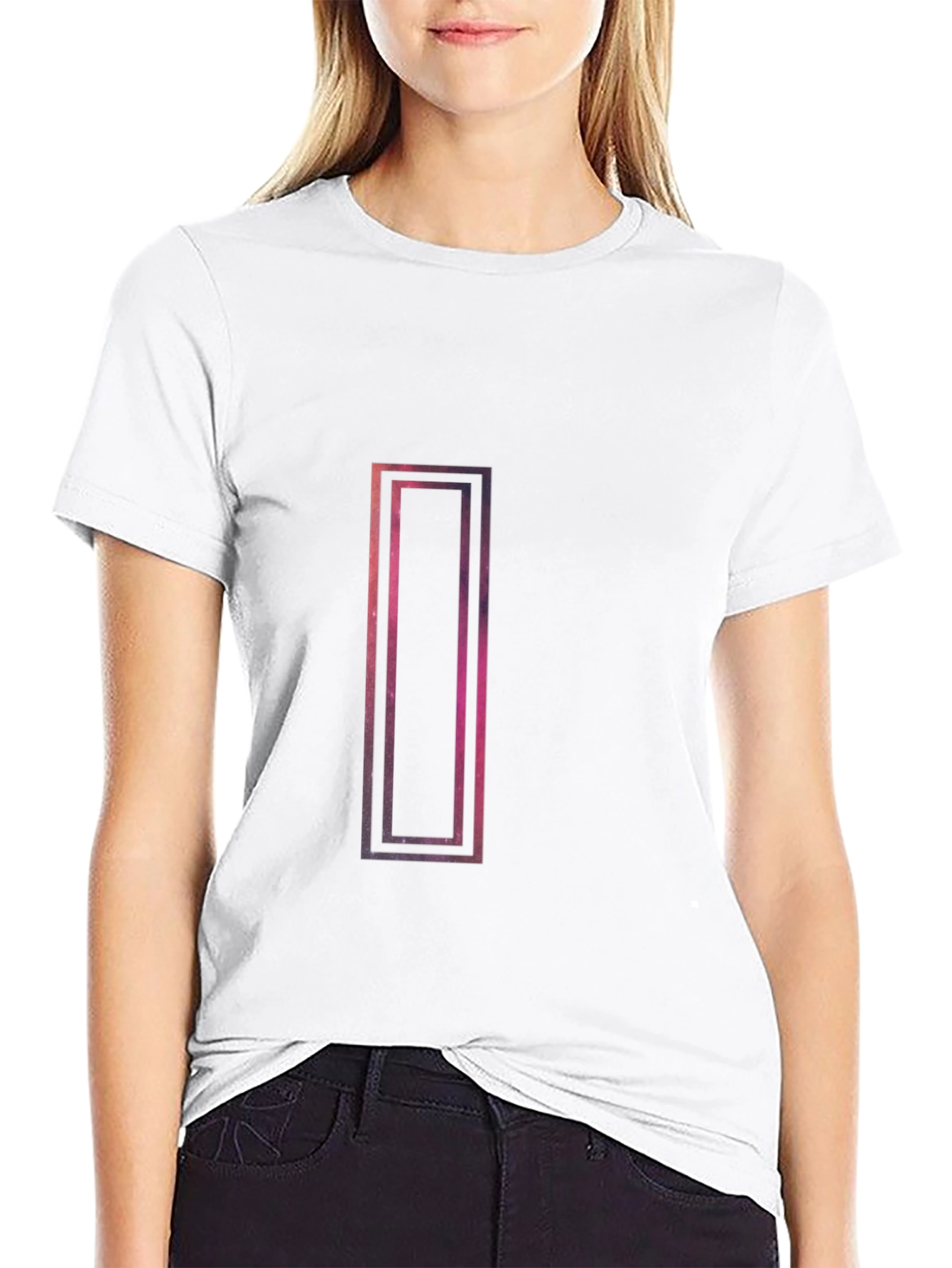 Cosmic Rectangle Graphic Black T-Shirt