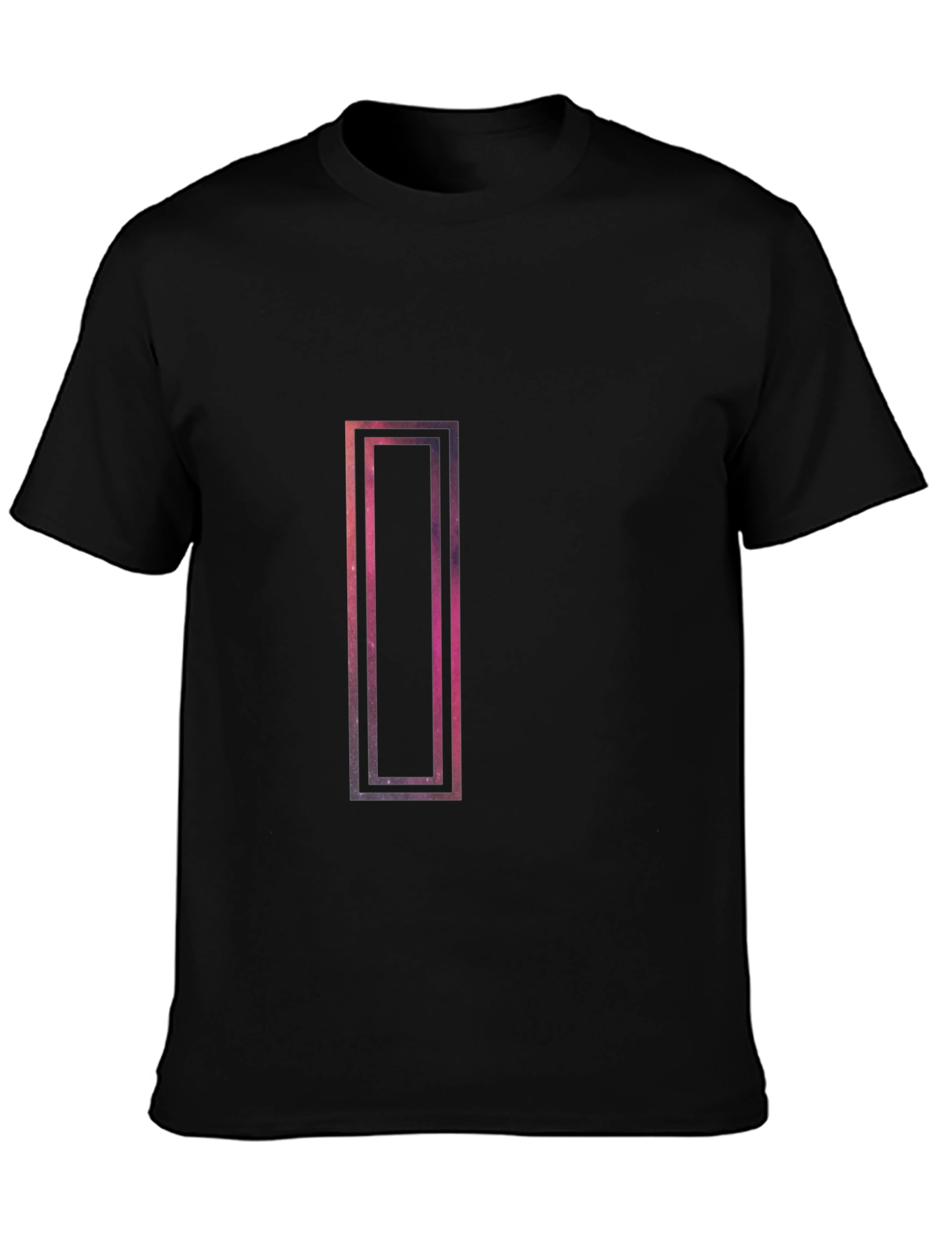 Cosmic Rectangle Graphic Black T-Shirt