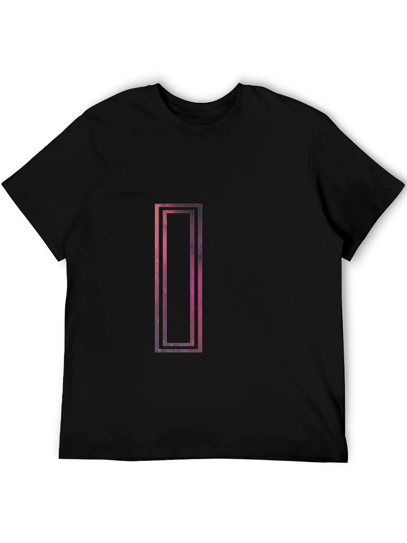 Cosmic Rectangle Graphic Black T-Shirt