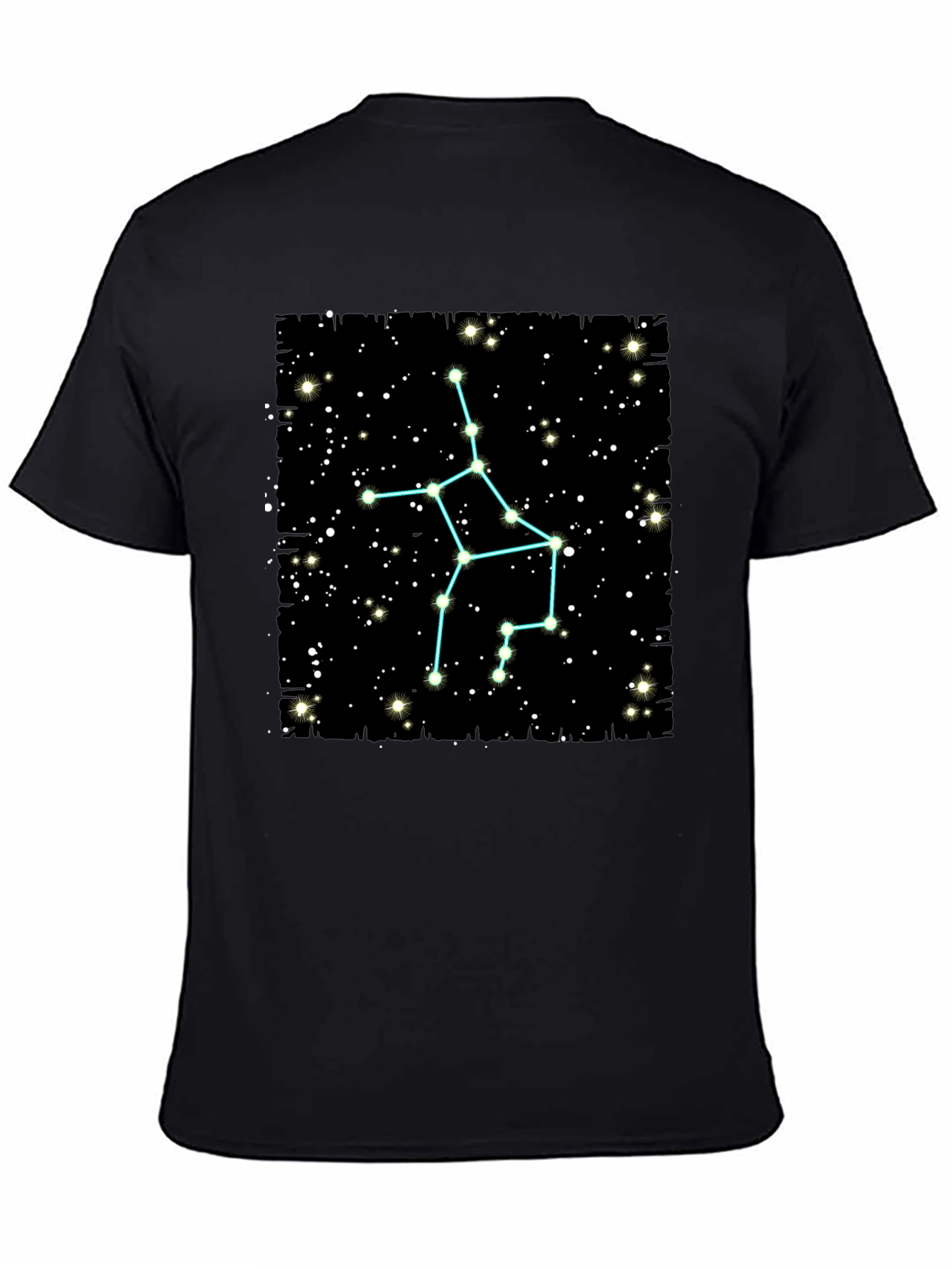Sagittarius Constellation T-Shirt - Black Cotton Tee