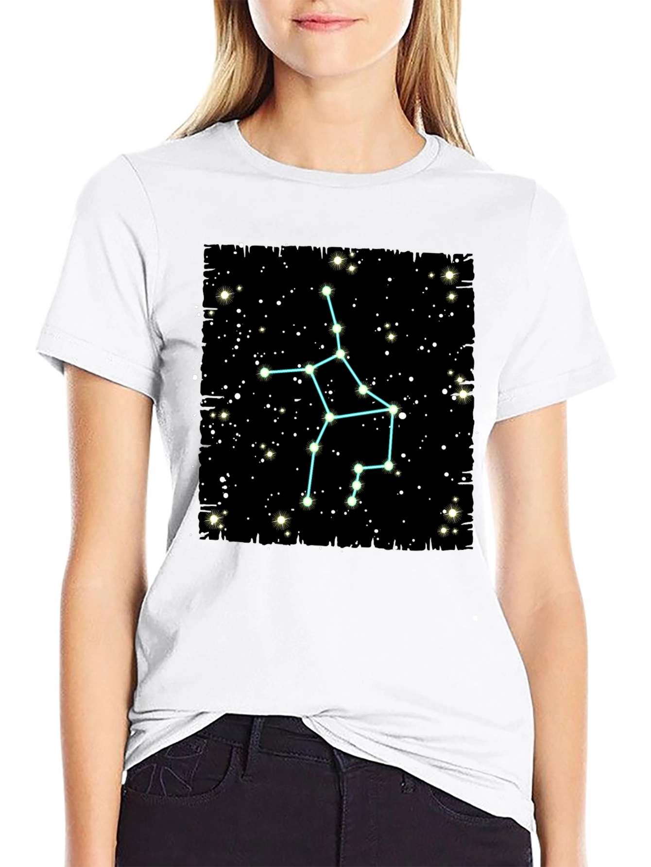 Sagittarius Constellation T-Shirt - Black Cotton Tee