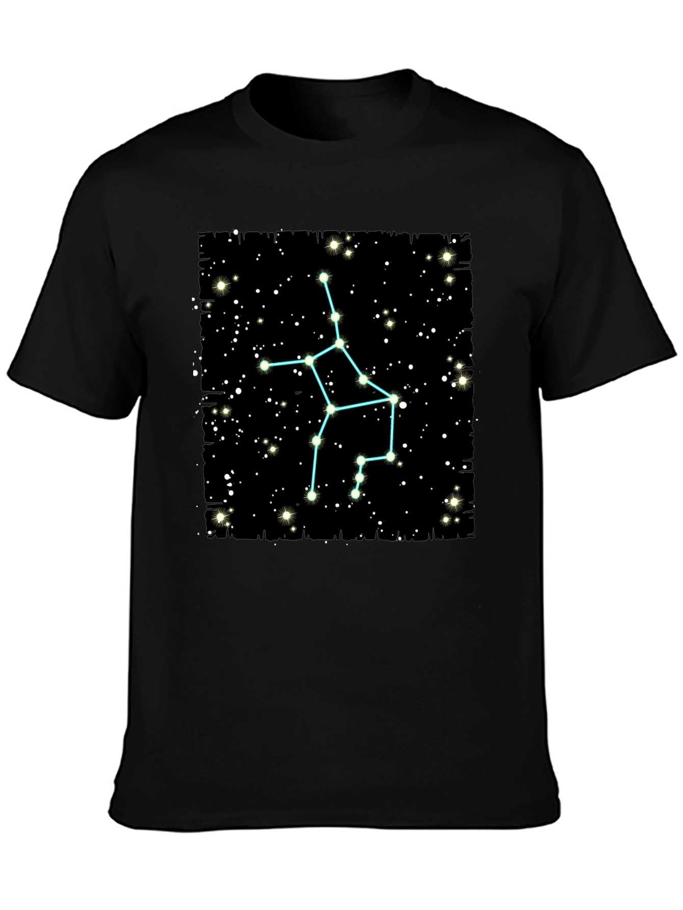 Sagittarius Constellation T-Shirt - Black Cotton Tee