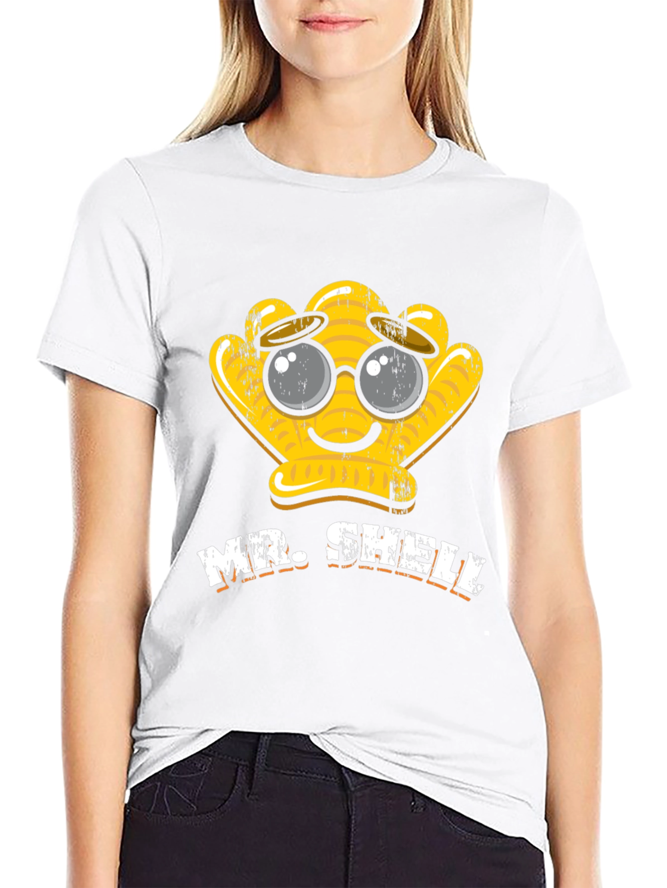 Mr. Shelly Graphic T-Shirt - Cute Cartoon Shell Tee