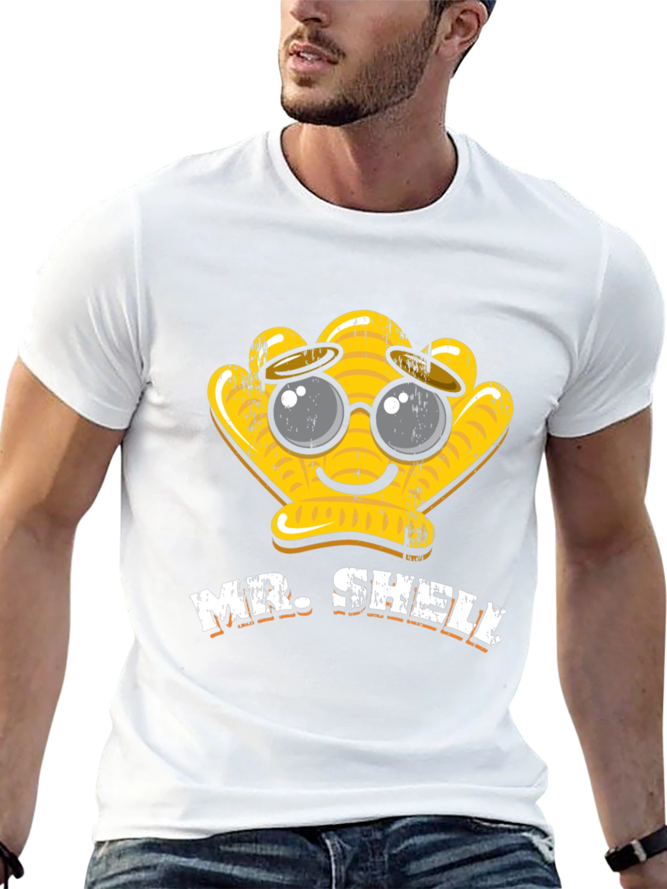Mr. Shelly Graphic T-Shirt - Cute Cartoon Shell Tee