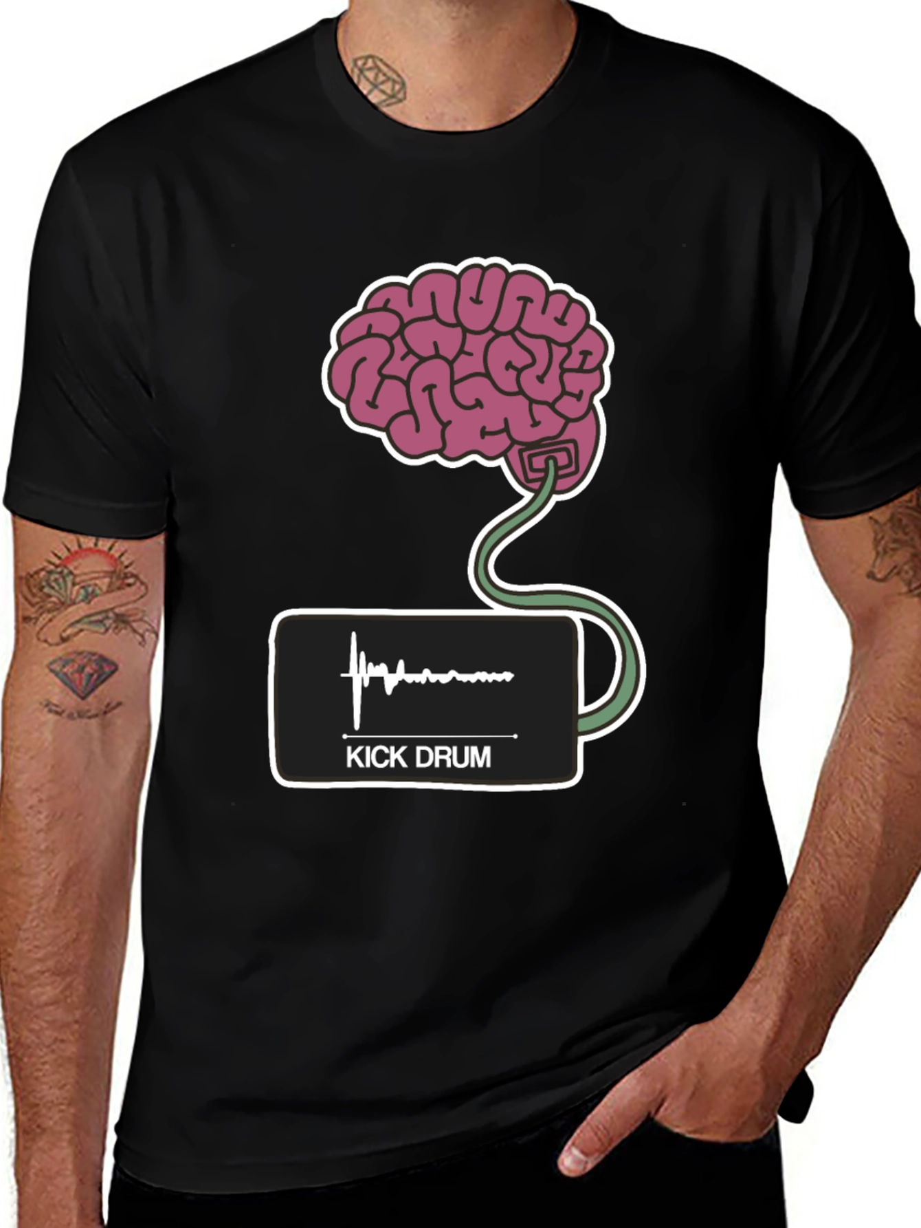 Brain-Powered Kick Drum Tee