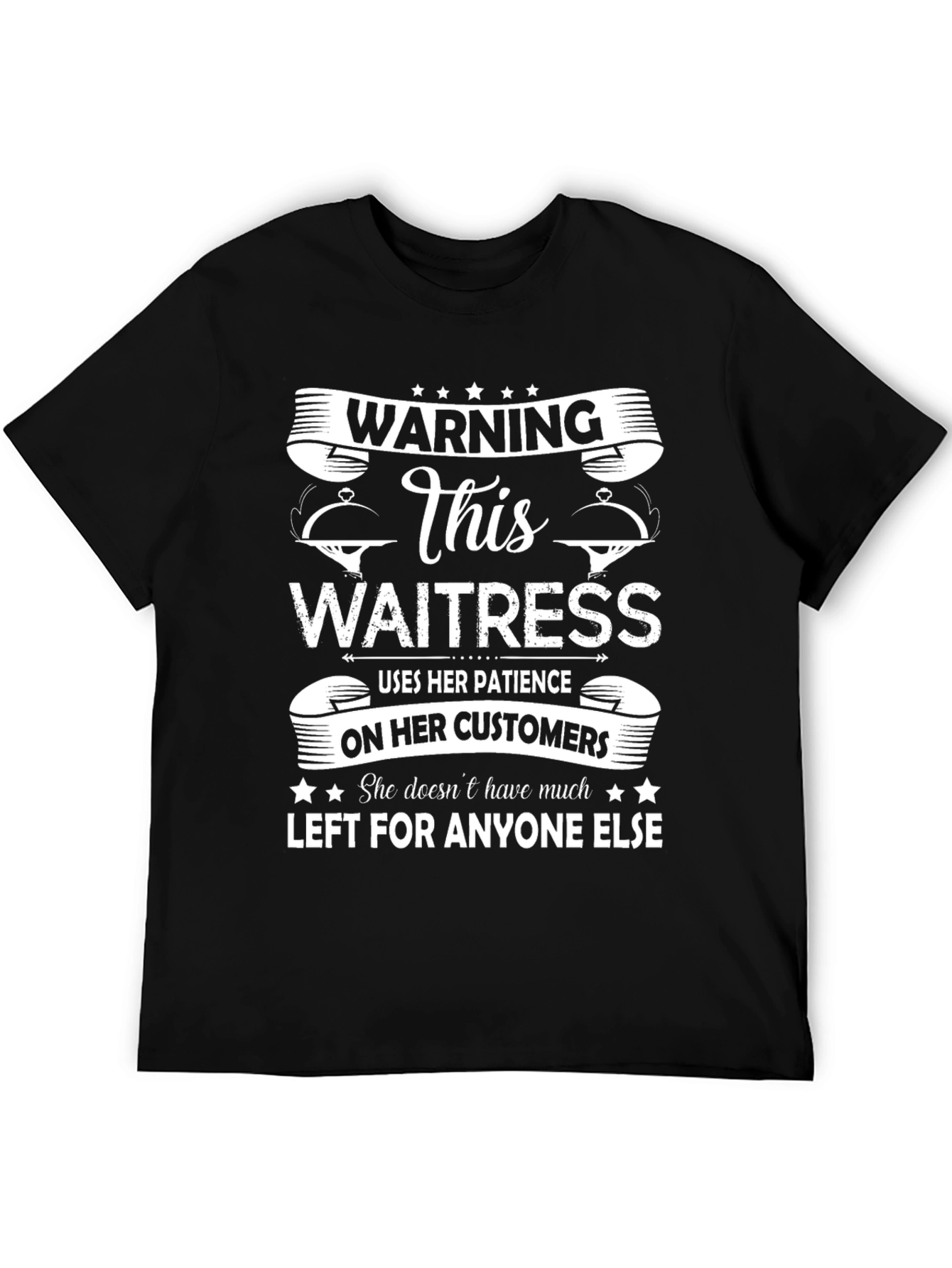 Warning Waitress T-Shirt - Funny Server Tee