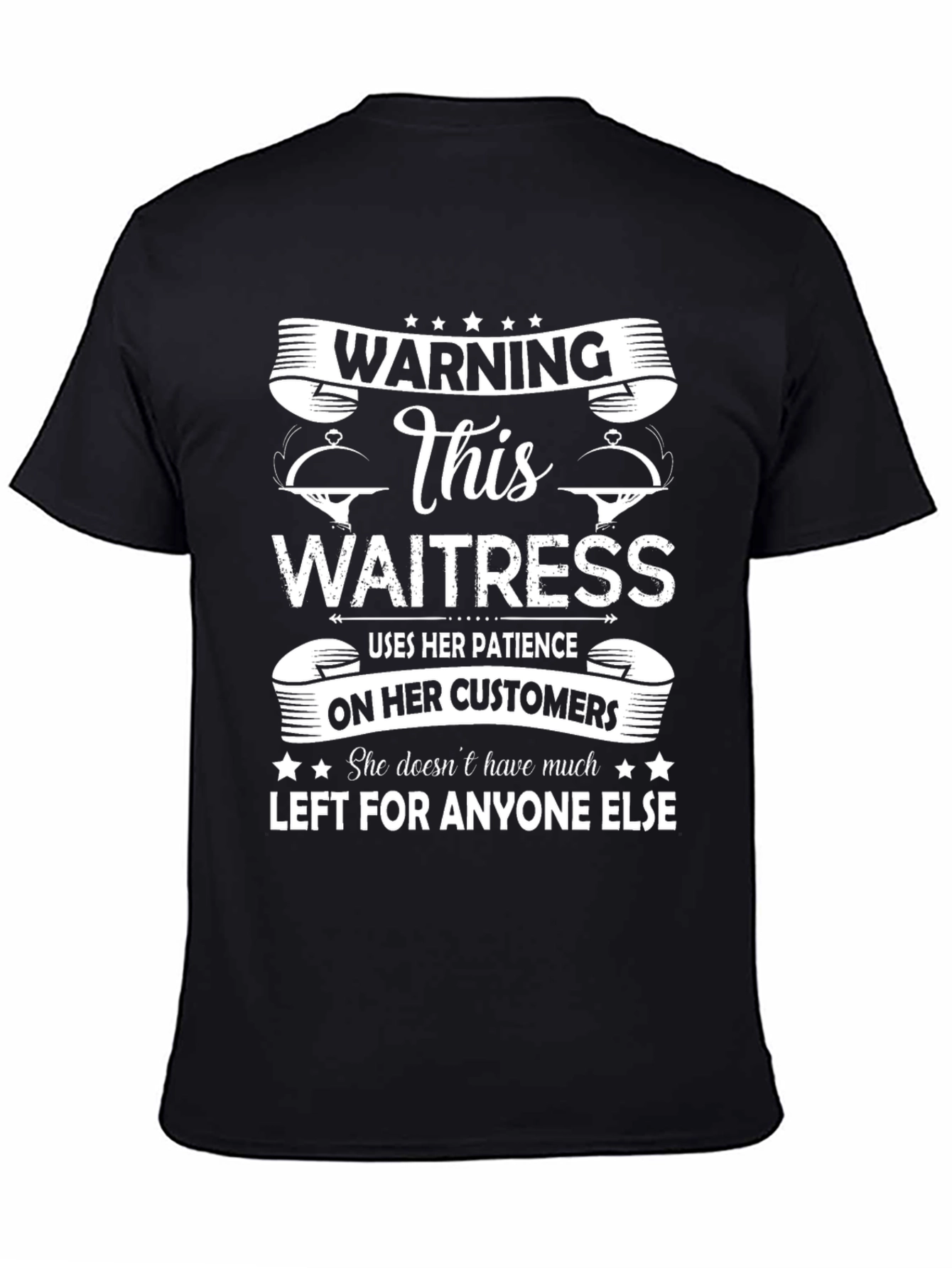Warning Waitress T-Shirt - Funny Server Tee