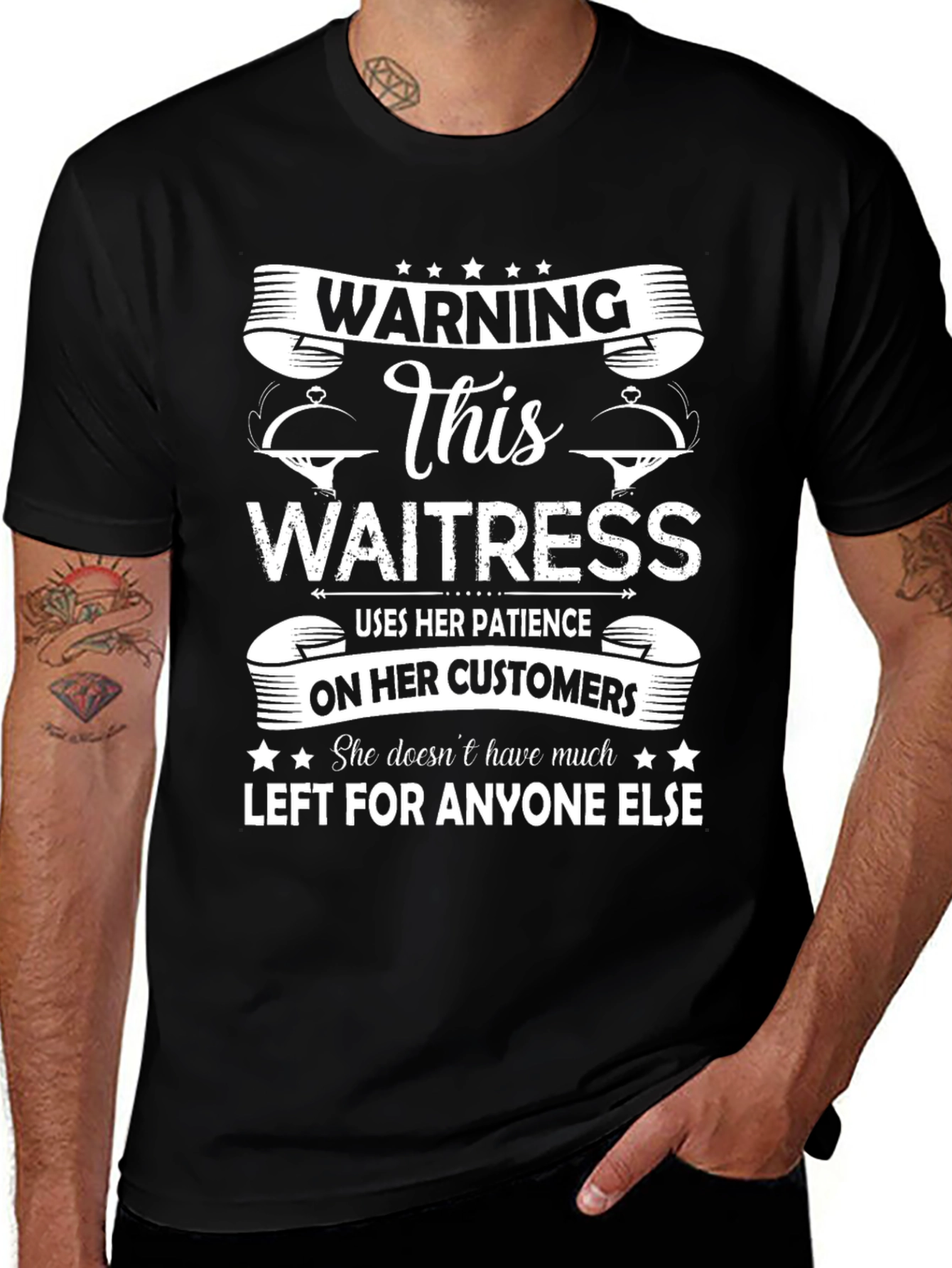 Warning Waitress T-Shirt - Funny Server Tee