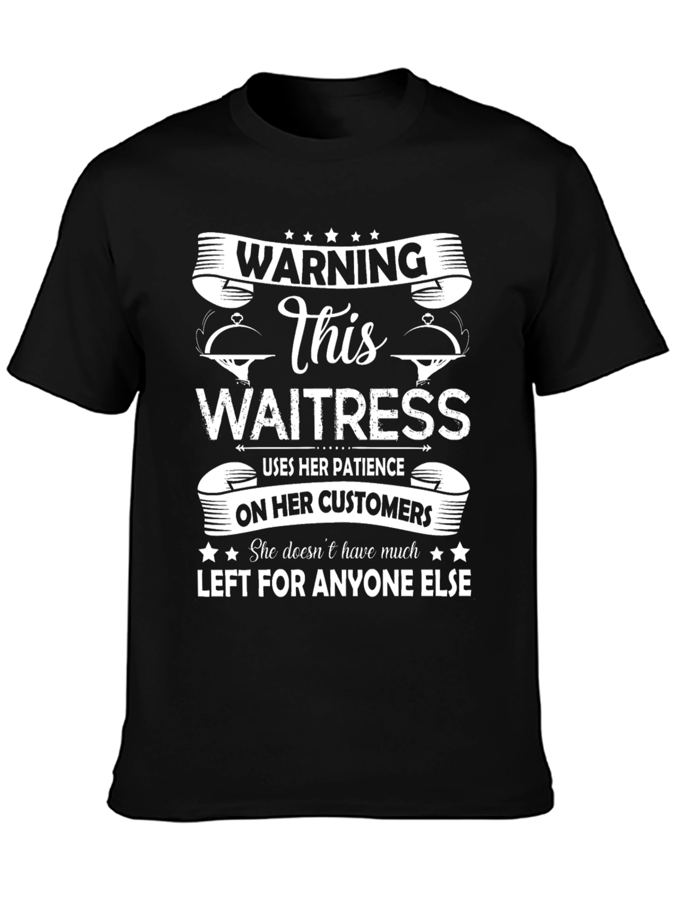 Warning Waitress T-Shirt - Funny Server Tee