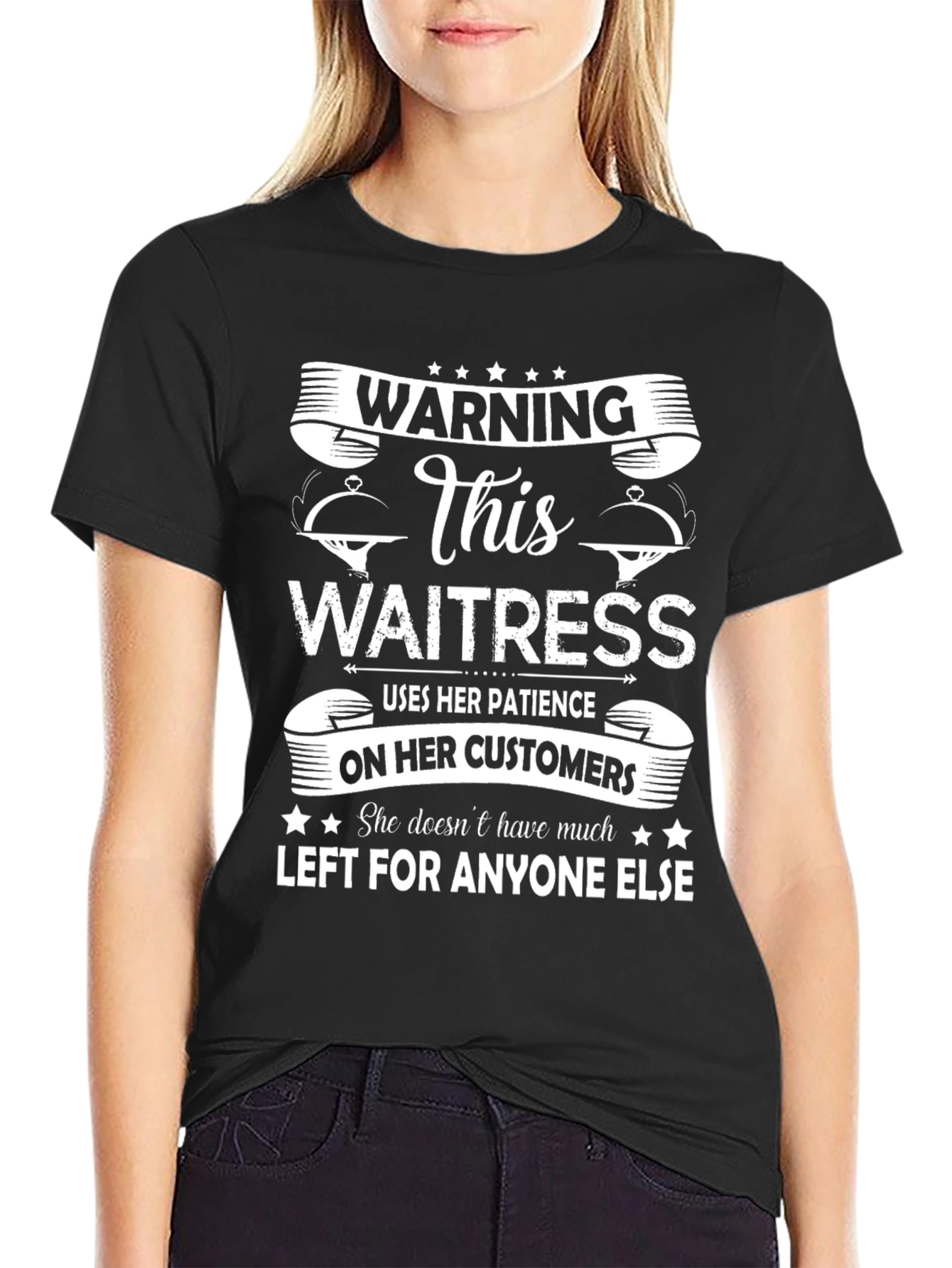 Warning Waitress T-Shirt - Funny Server Tee
