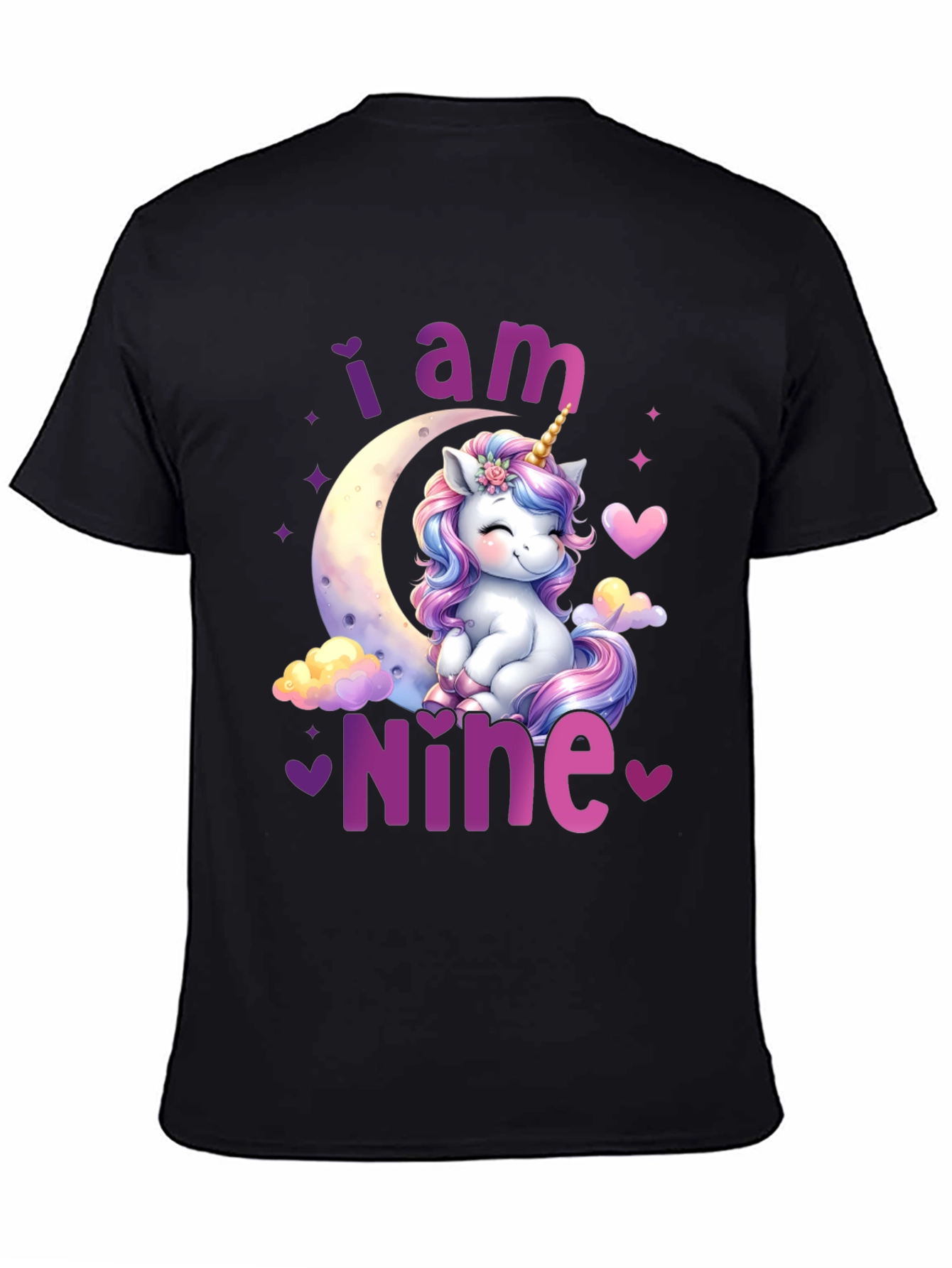 I am Nine Unicorn Birthday T-Shirt