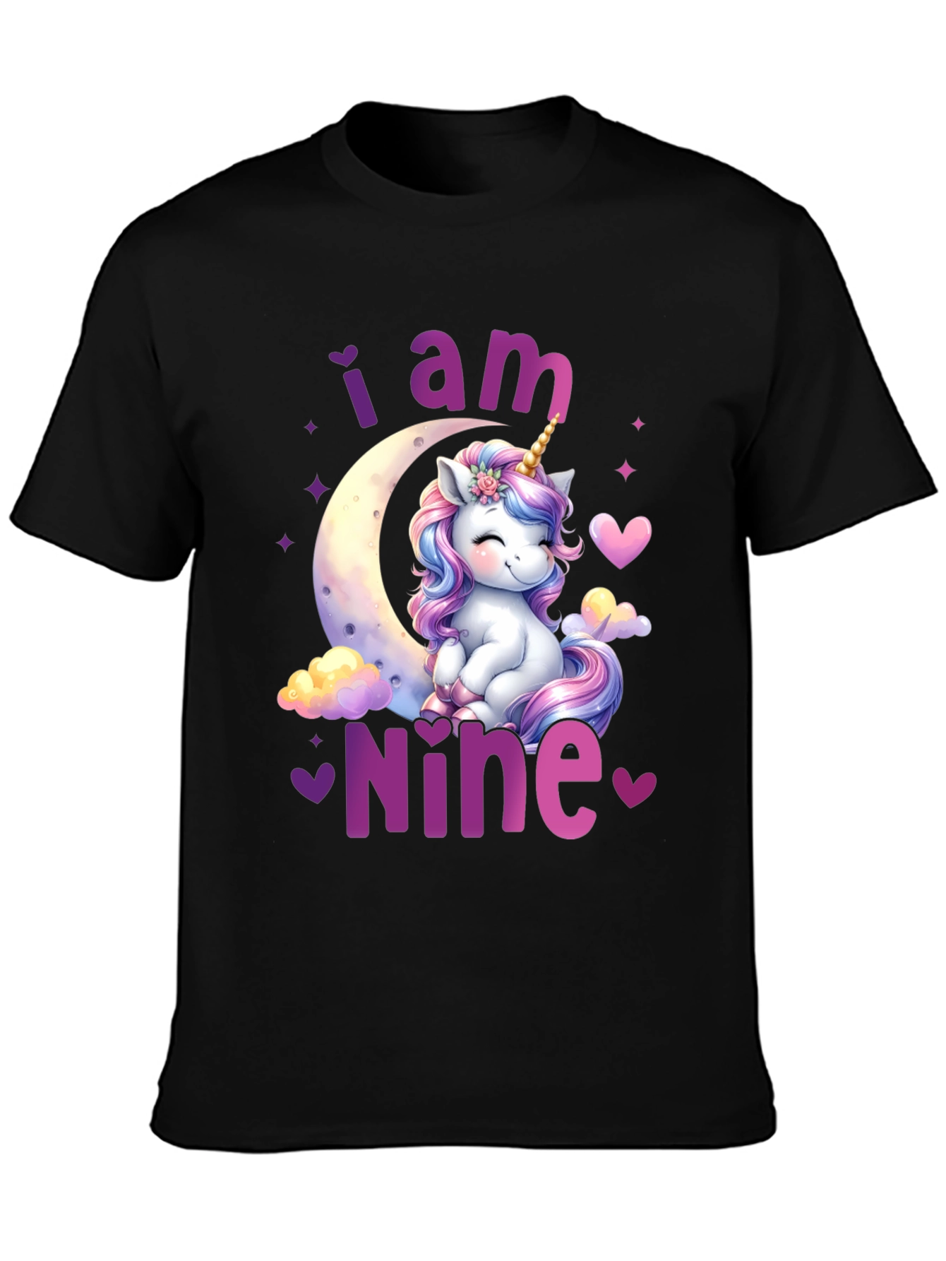 I am Nine Unicorn Birthday T-Shirt