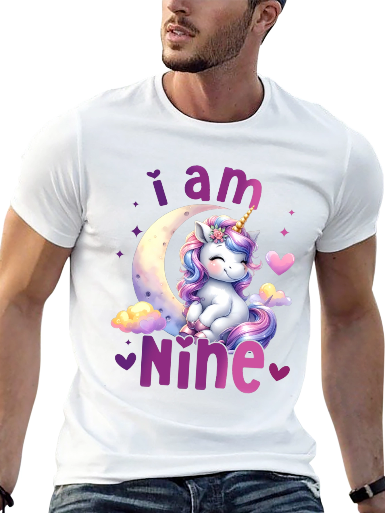 I am Nine Unicorn Birthday T-Shirt