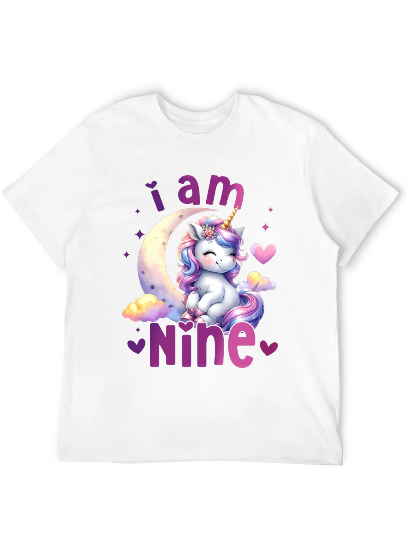 I am Nine Unicorn Birthday T-Shirt