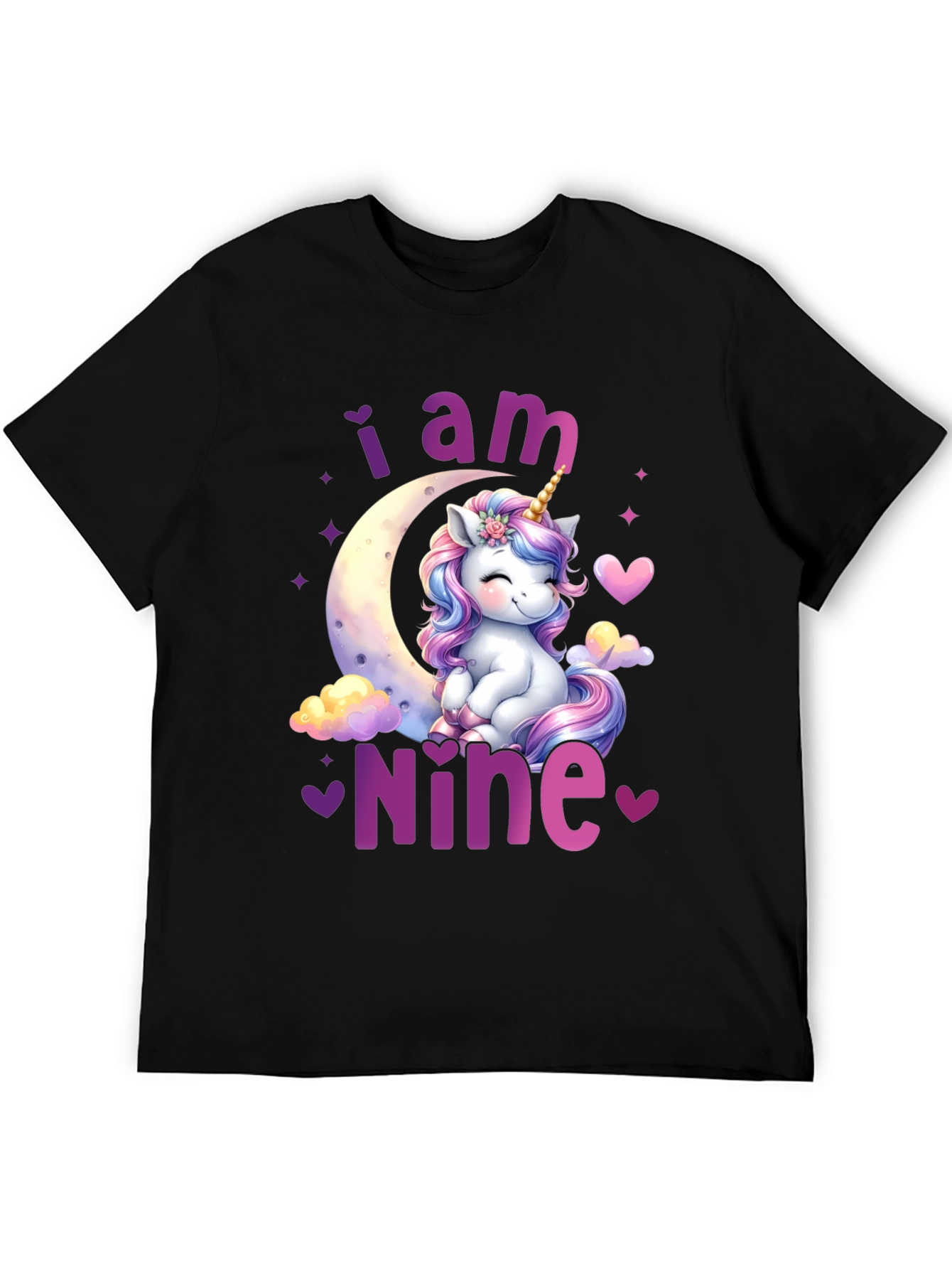 I am Nine Unicorn Birthday T-Shirt