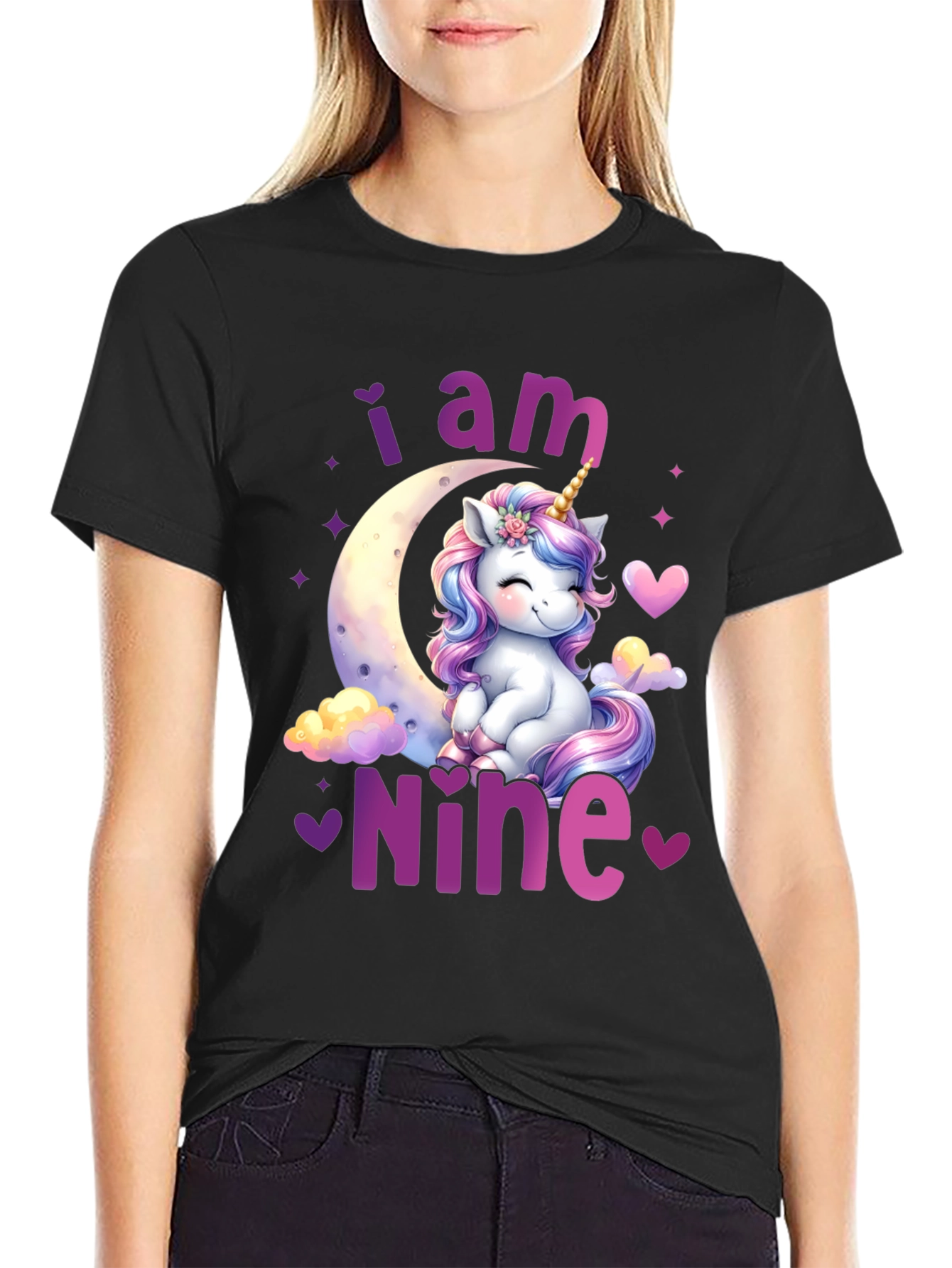 I am Nine Unicorn Birthday T-Shirt