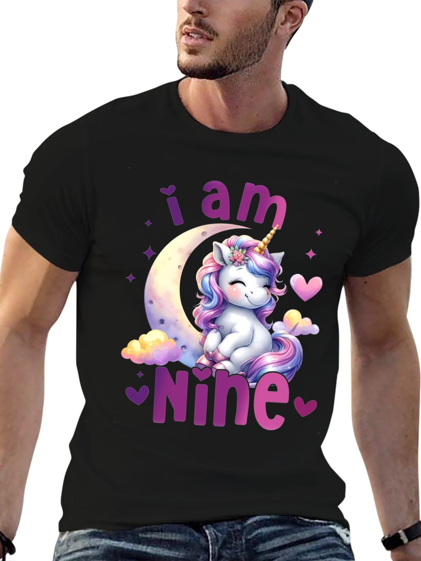 I am Nine Unicorn Birthday T-Shirt