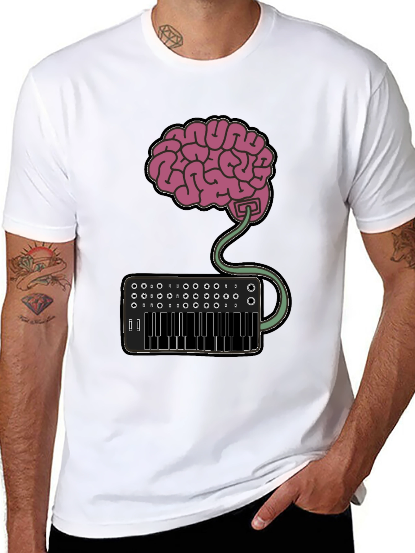 Brain Synth T-Shirt - Express Your Creative Mind!