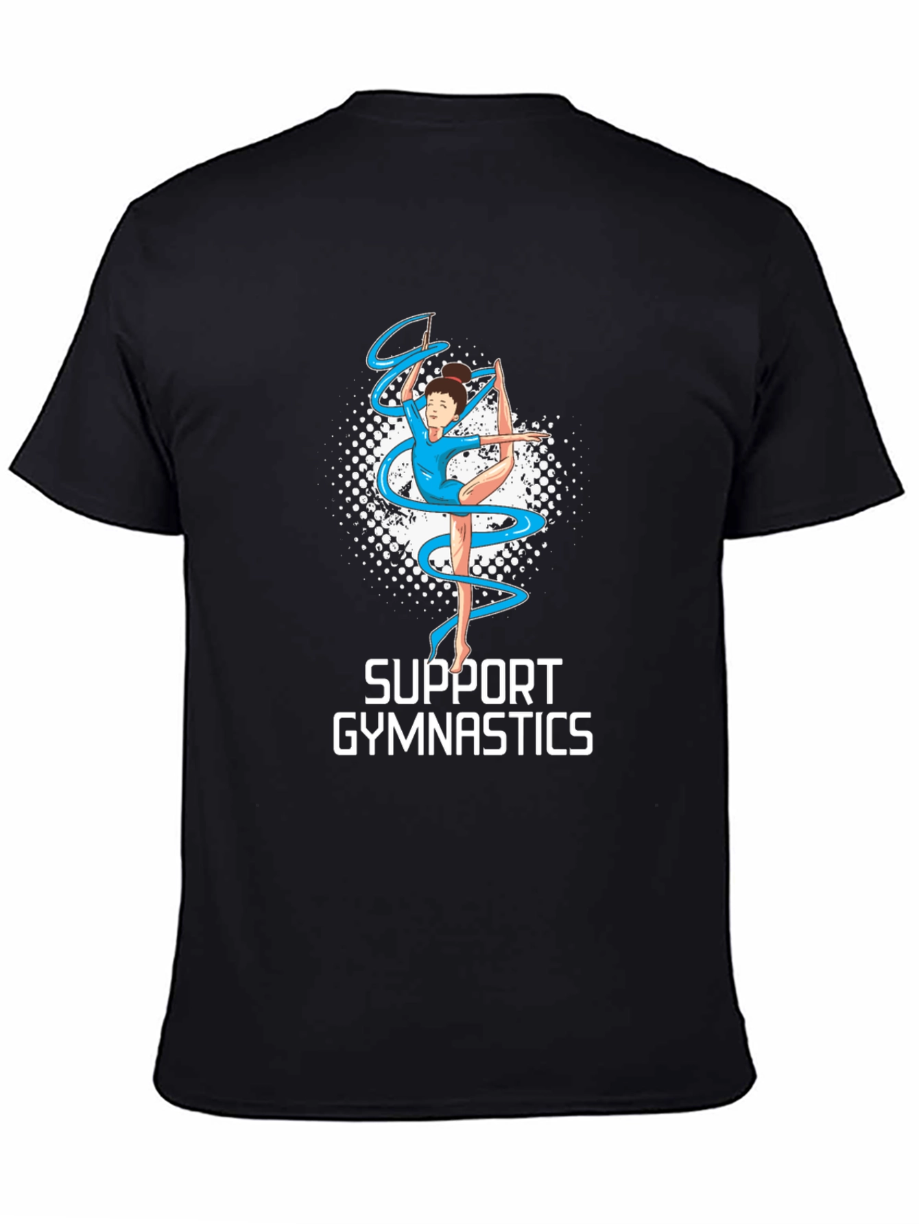 Support Gymnastics T-Shirt - Gymnastics Ribbon Graphic Tee