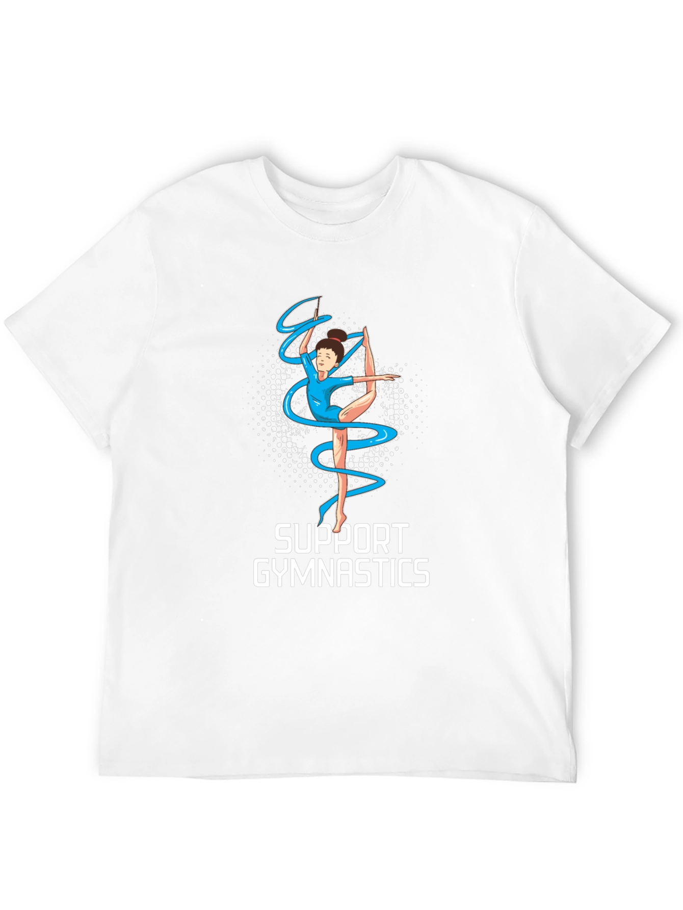 Support Gymnastics T-Shirt - Gymnastics Ribbon Graphic Tee