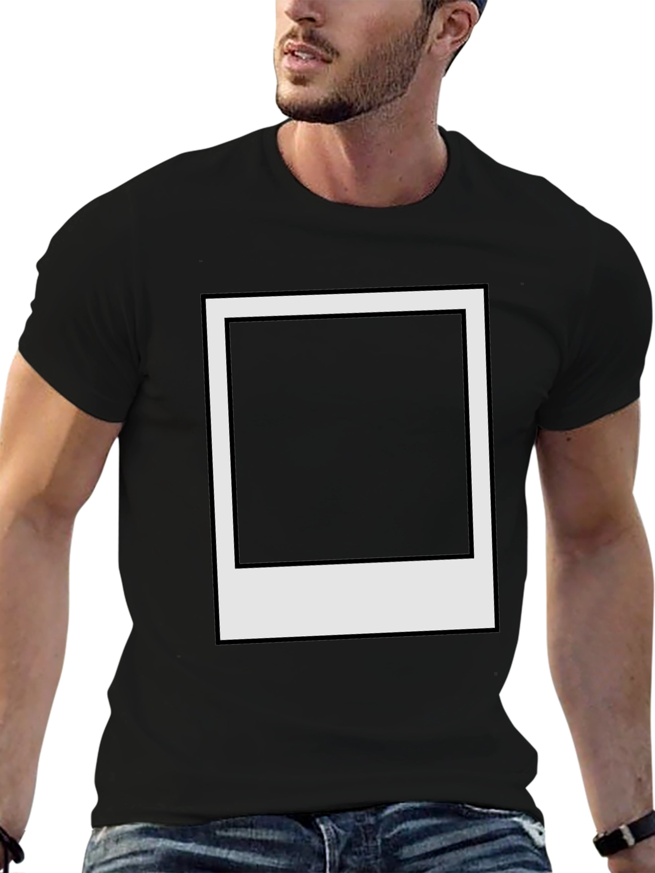 Retro Instant Photo Frame Black Tee
