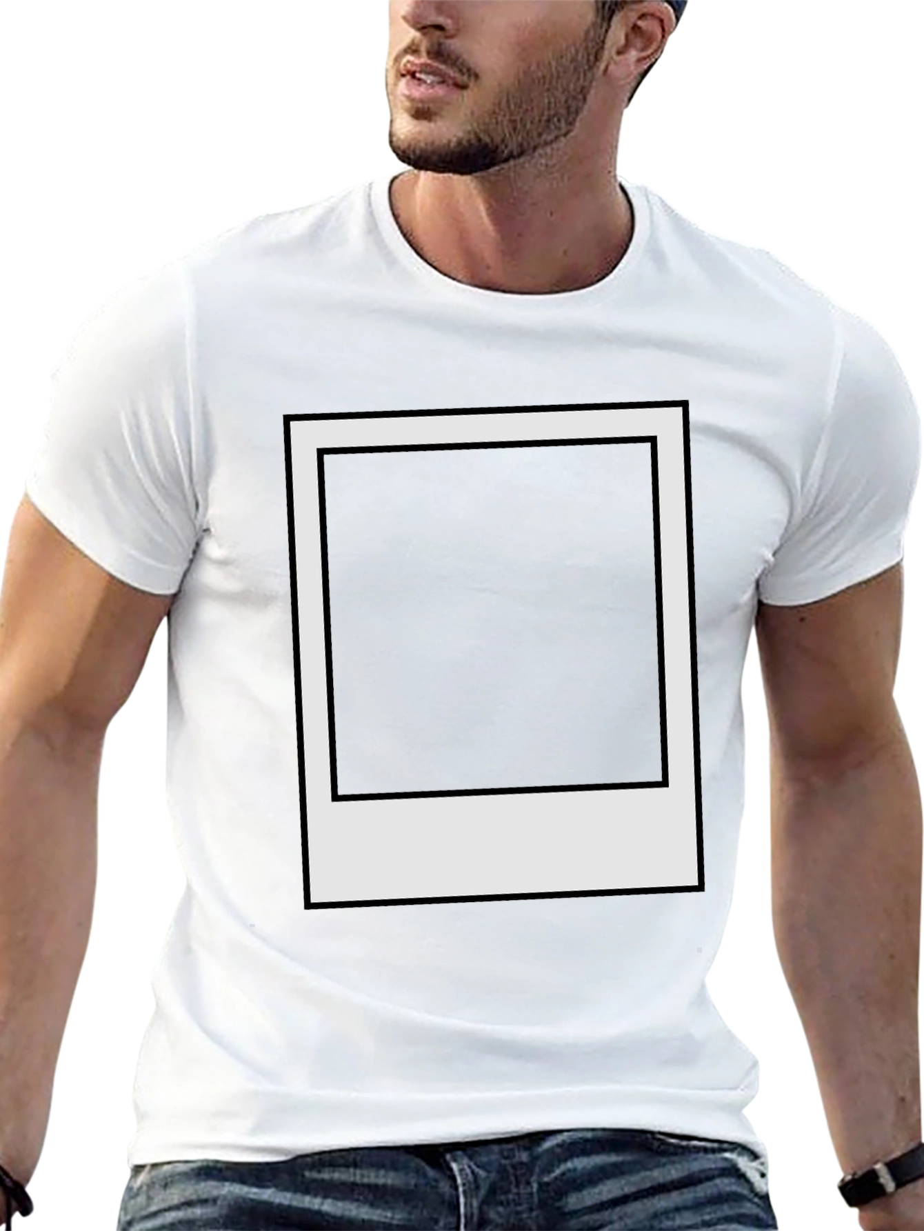 Retro Instant Photo Frame Black Tee