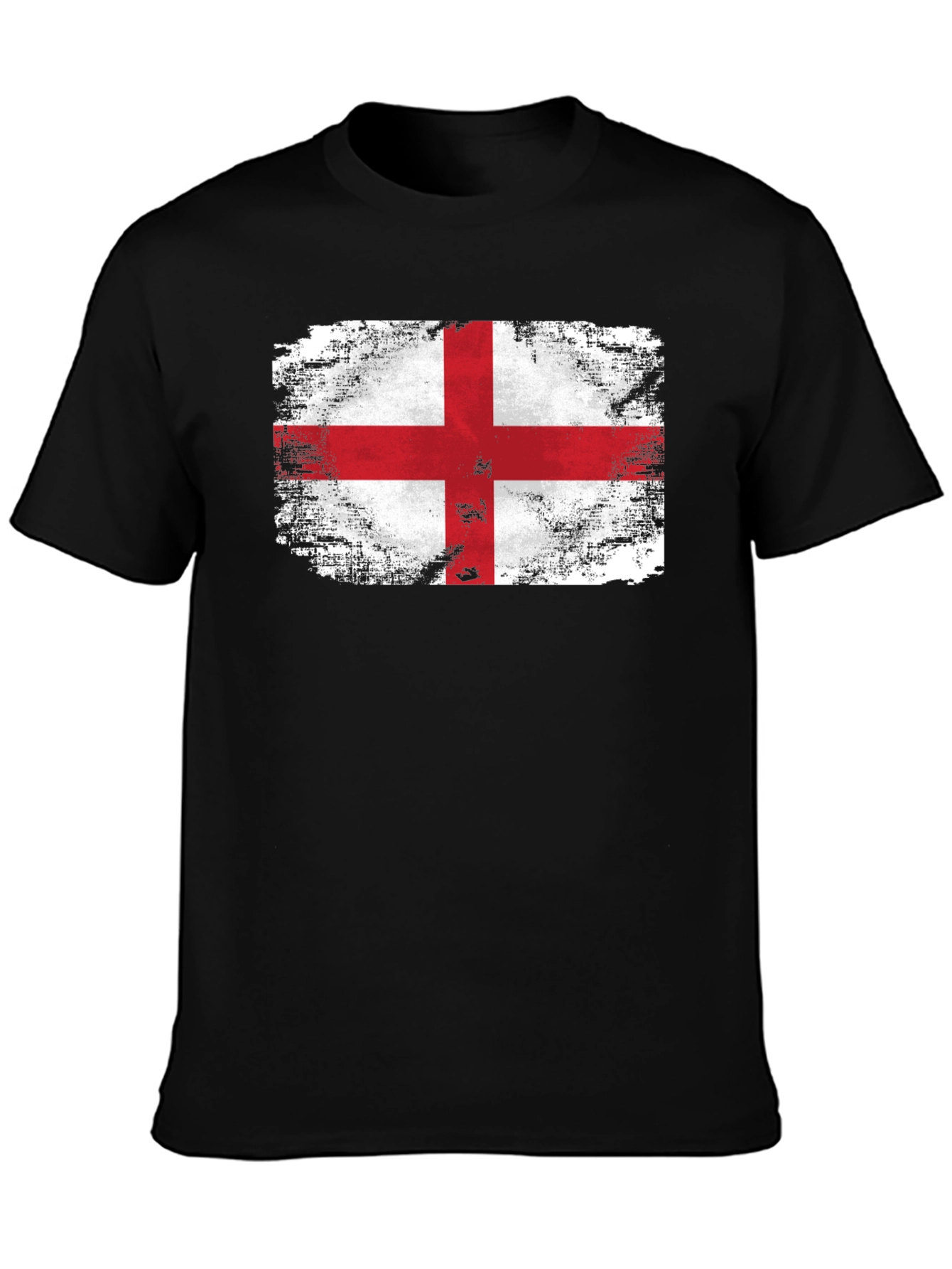 England Flag Graphic Black T-Shirt
