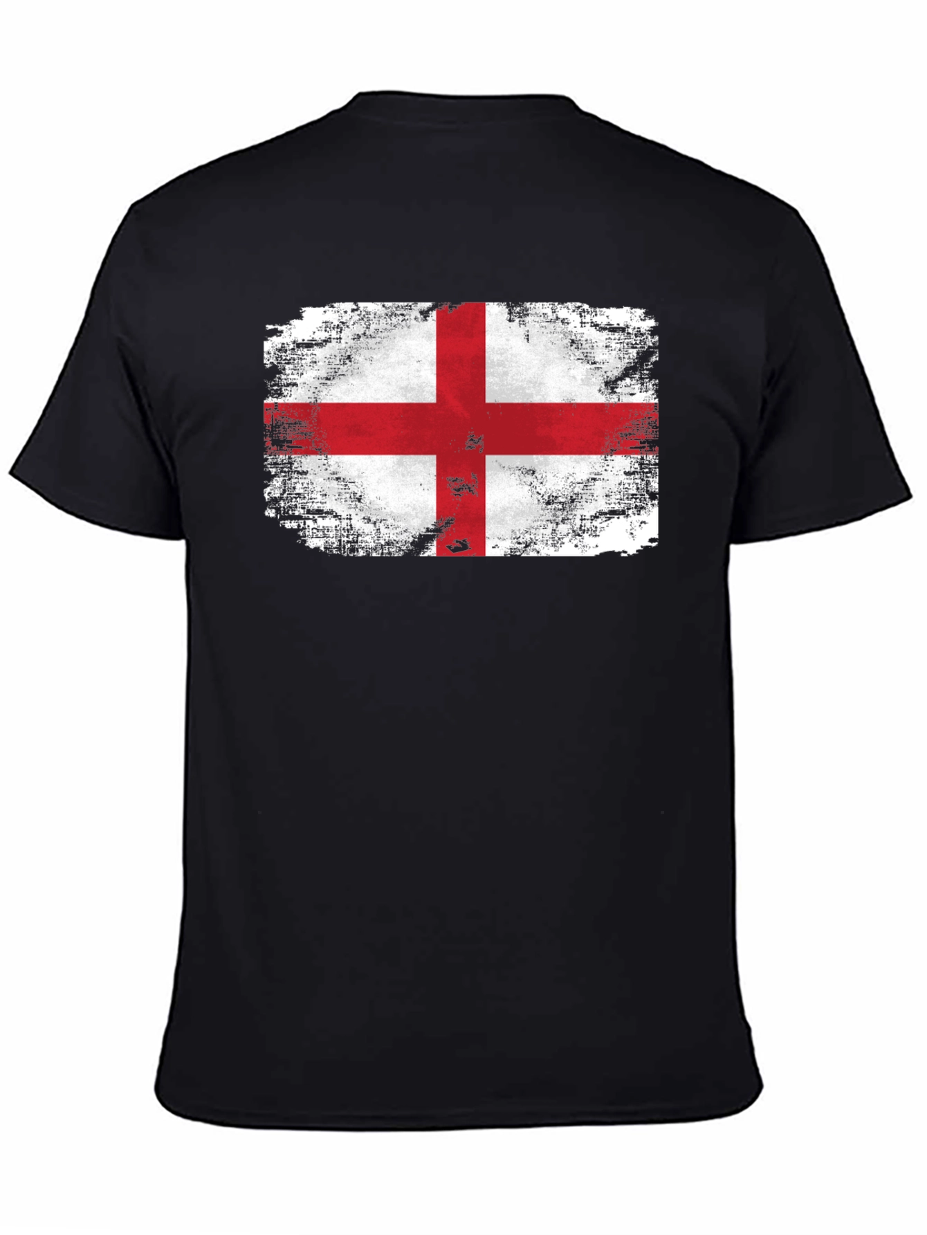 England Flag Graphic Black T-Shirt