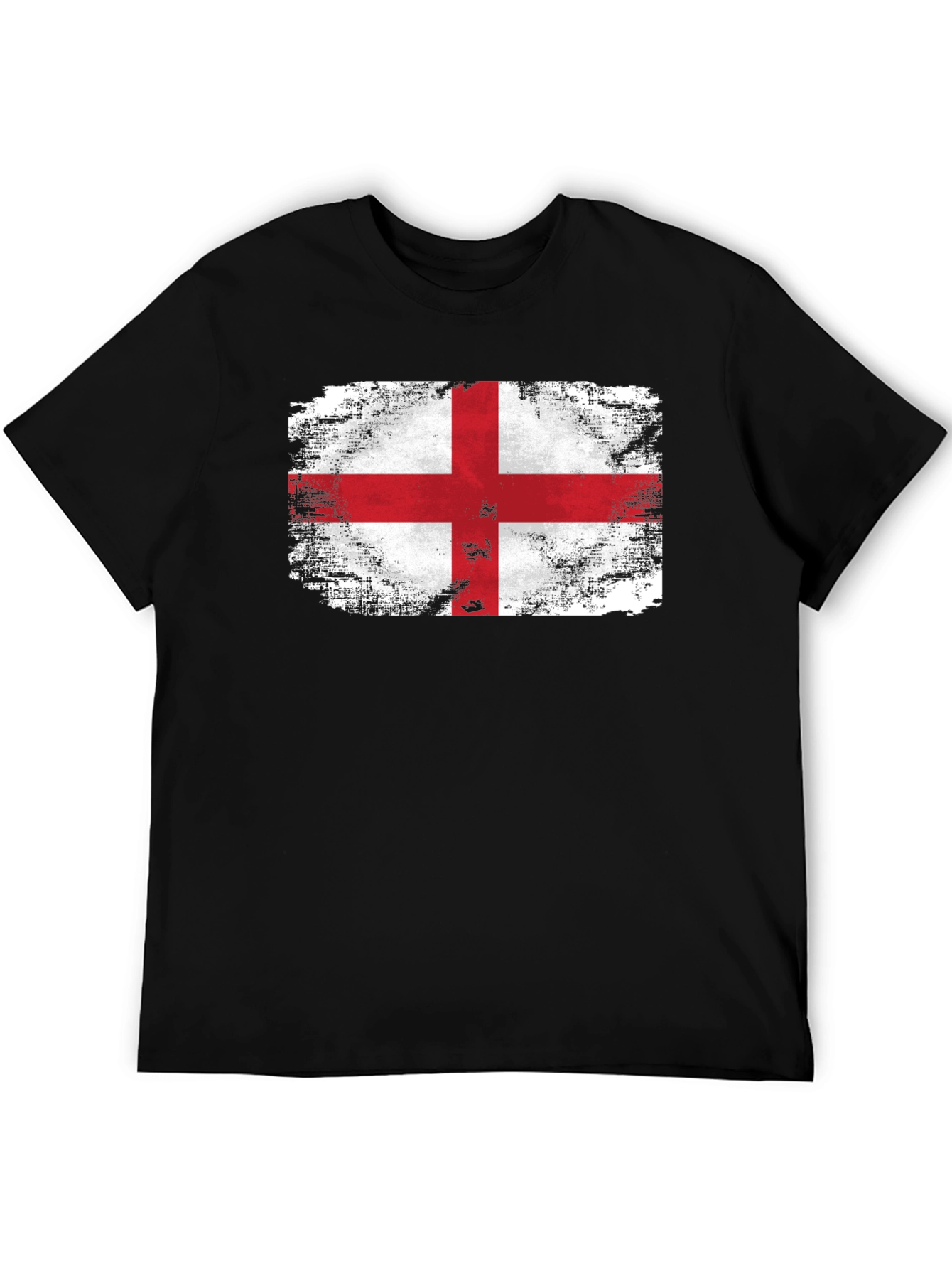 England Flag Graphic Black T-Shirt