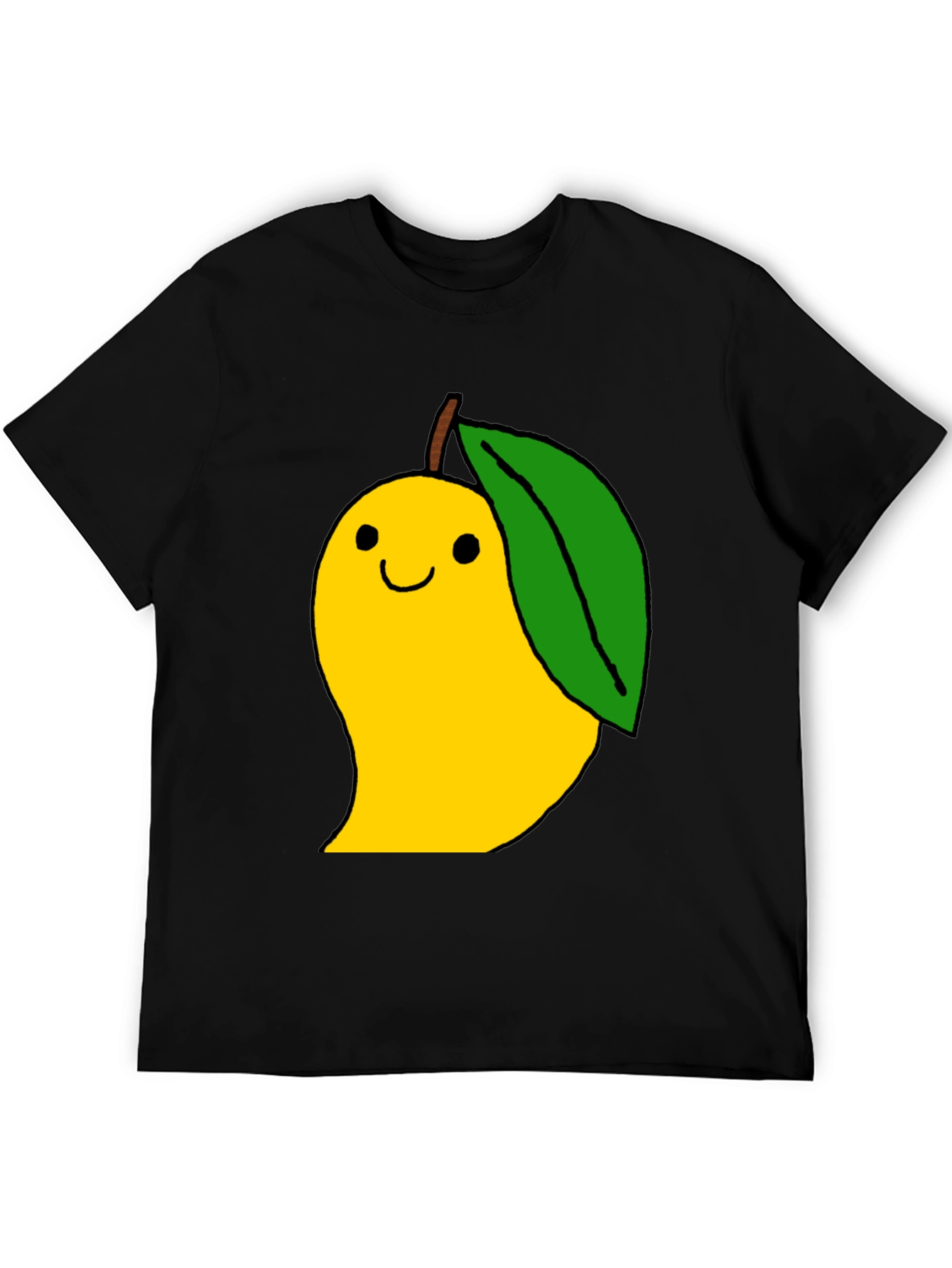 Mango Cartoon Graphic Black T-Shirt