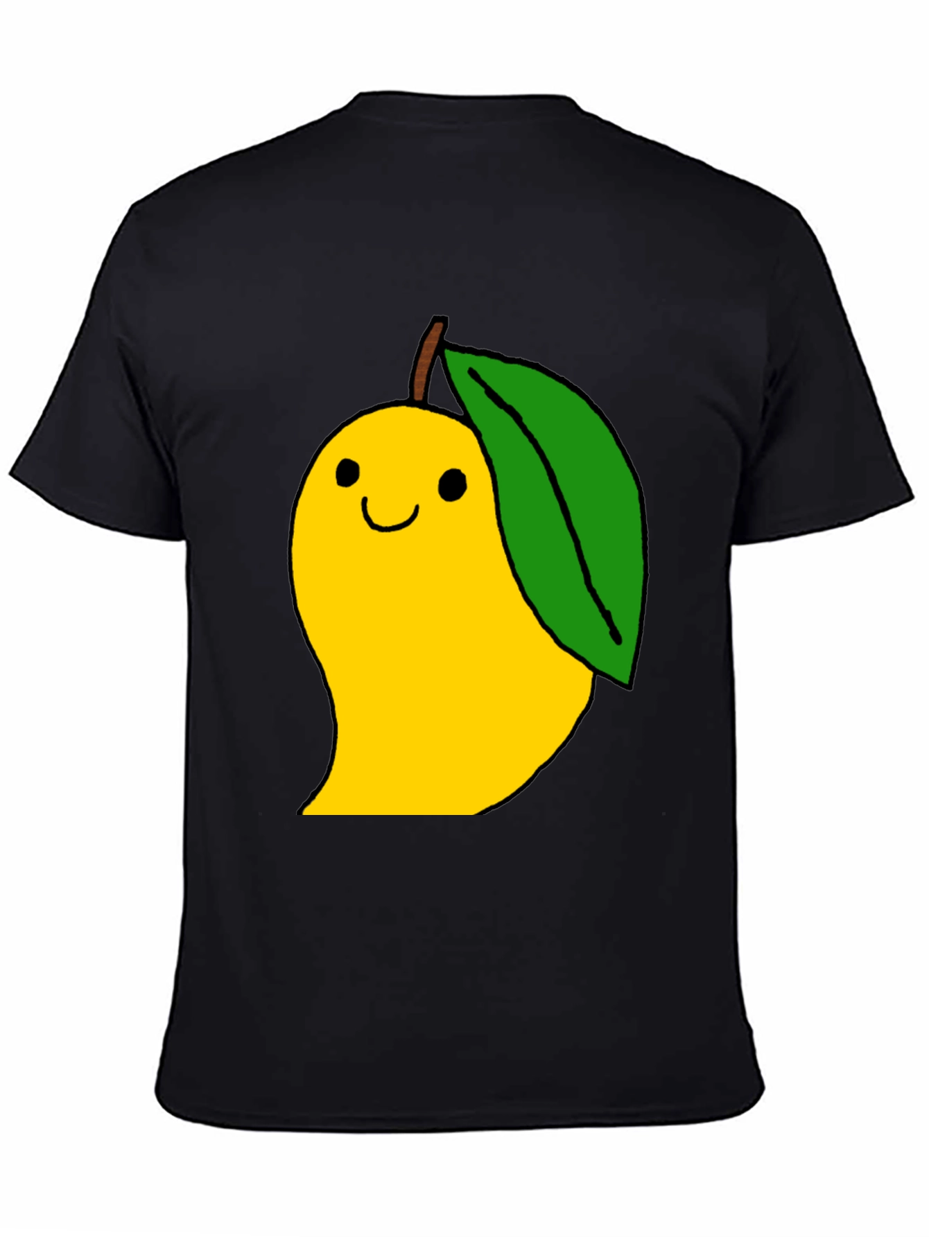 Mango Cartoon Graphic Black T-Shirt