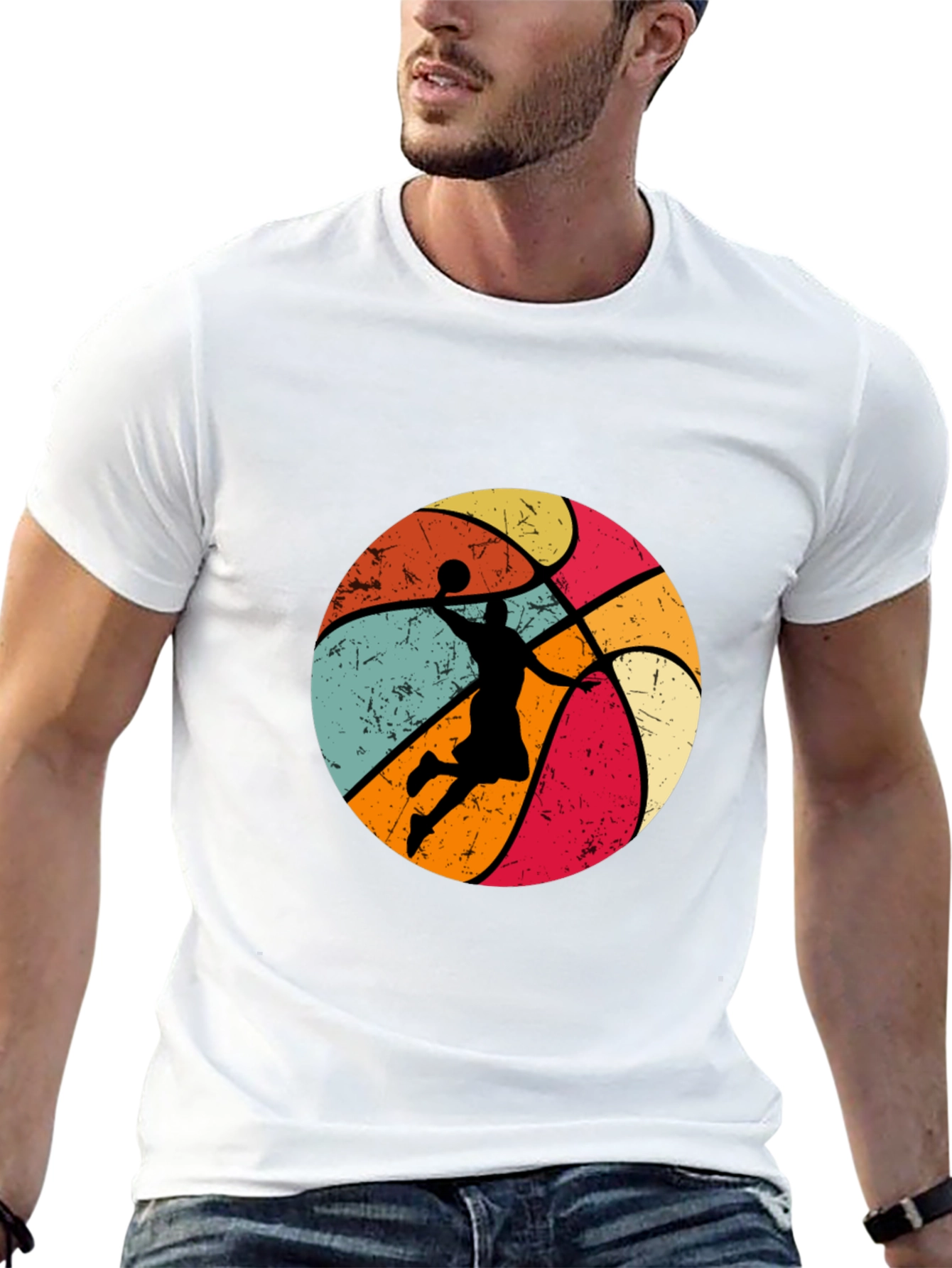 Retro Basketball Dunk T-Shirt