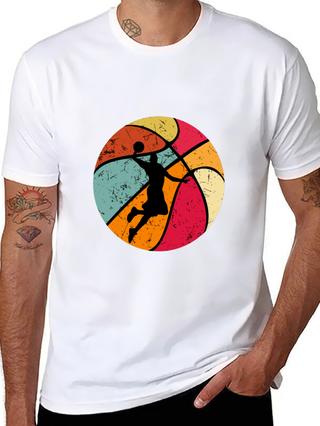Retro Basketball Dunk T-Shirt