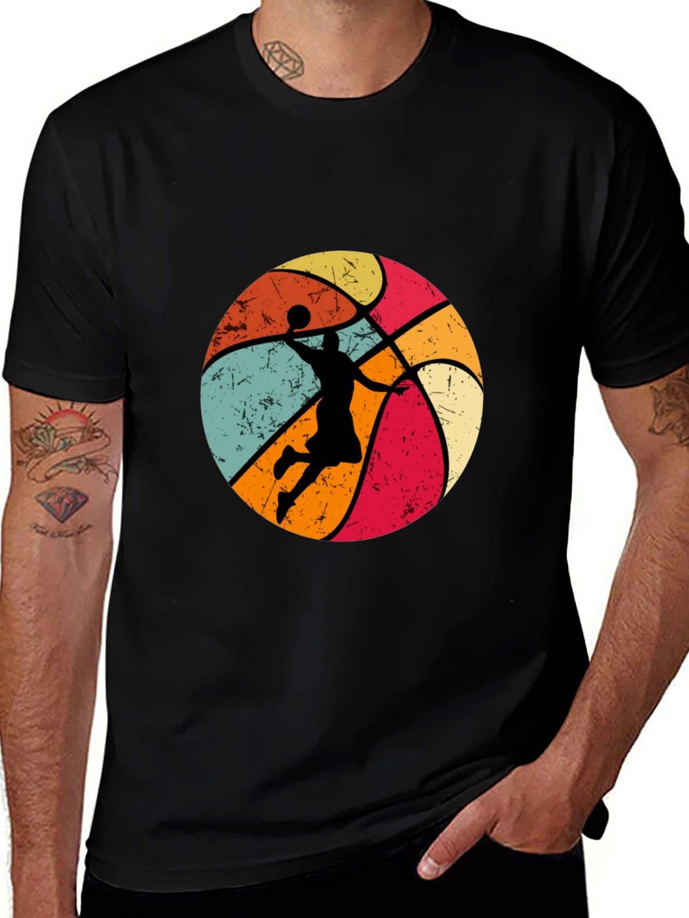 Retro Basketball Dunk T-Shirt