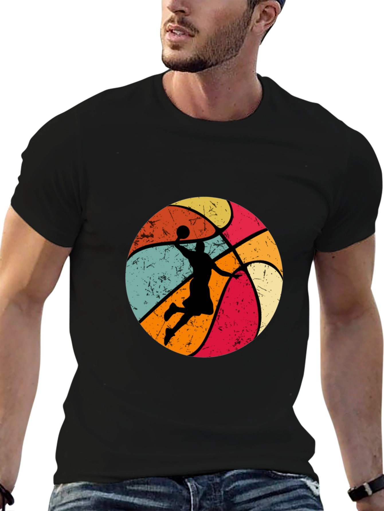 Retro Basketball Dunk T-Shirt