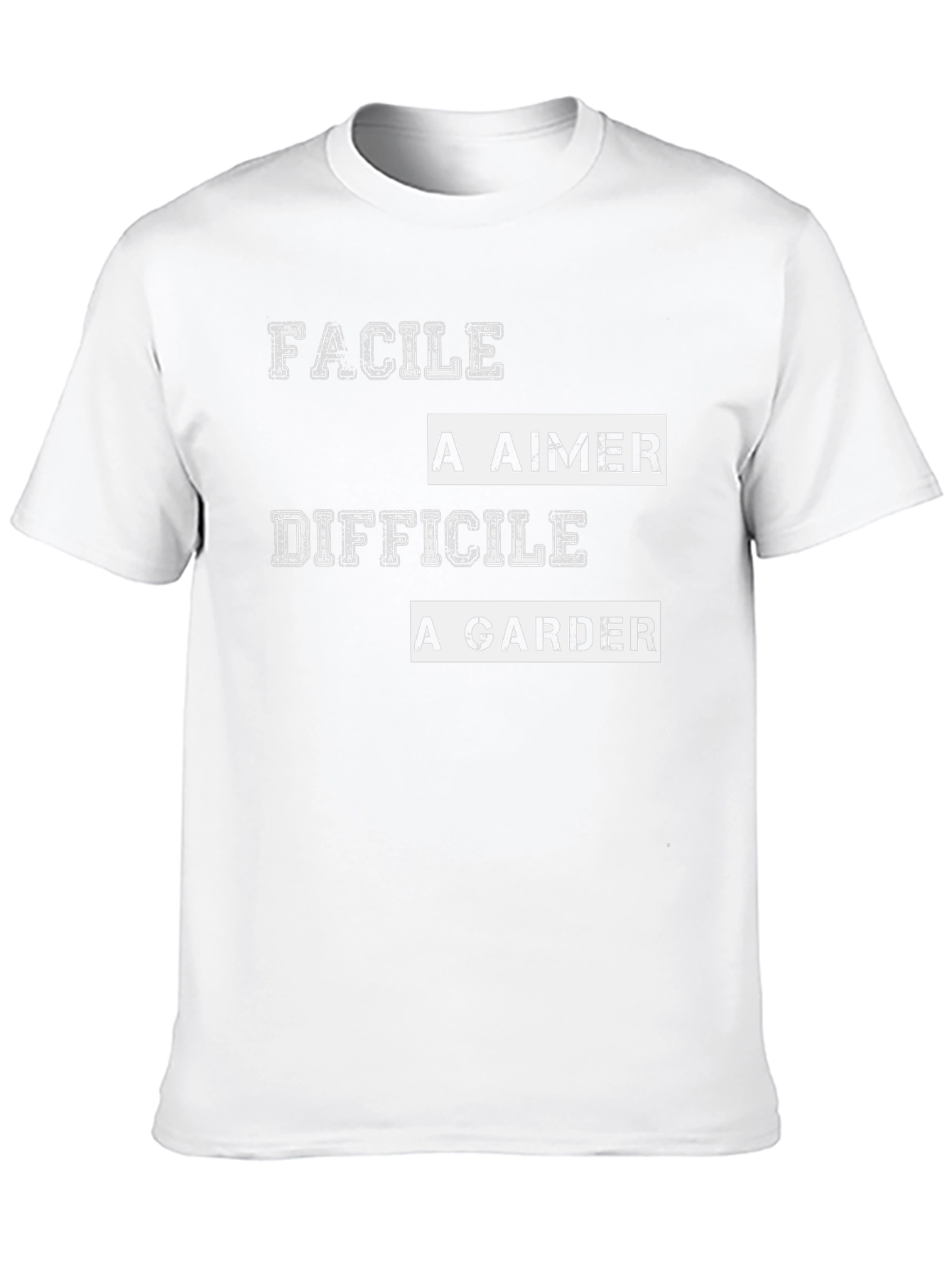 Facile a Aimer T-Shirt - Mens Black Graphic Tee