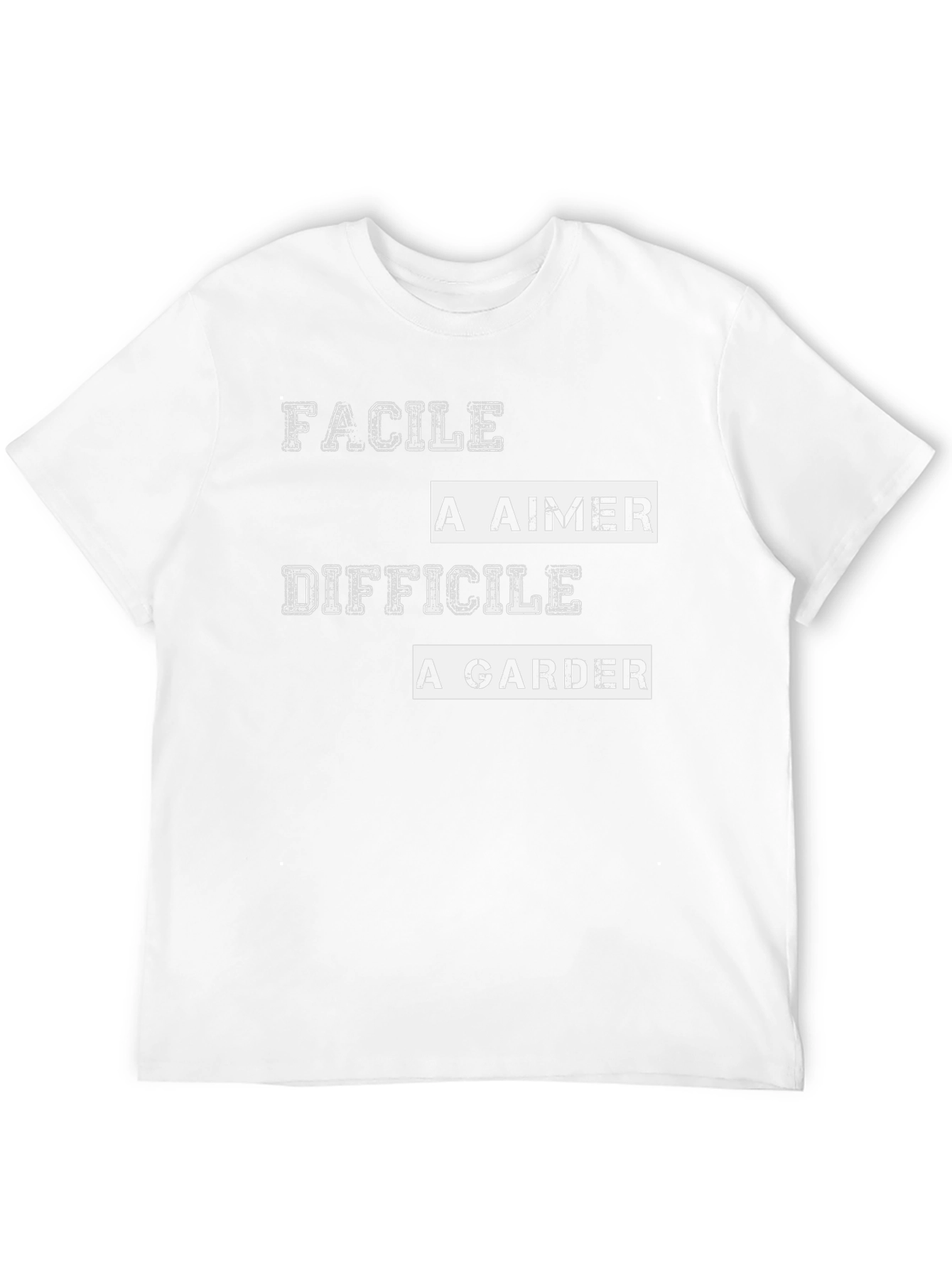 Facile a Aimer T-Shirt - Mens Black Graphic Tee