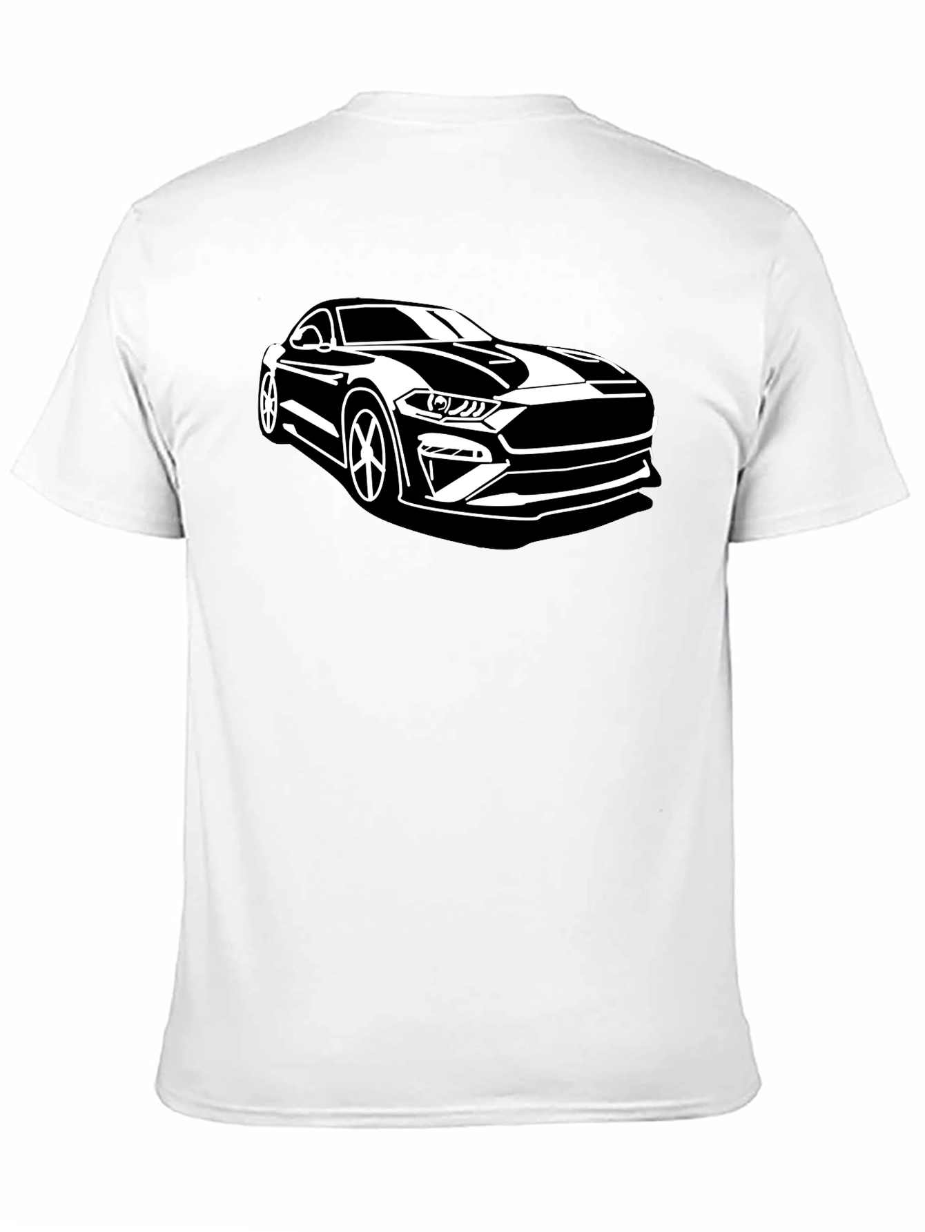 Black Mustang Car Graphic T-Shirt